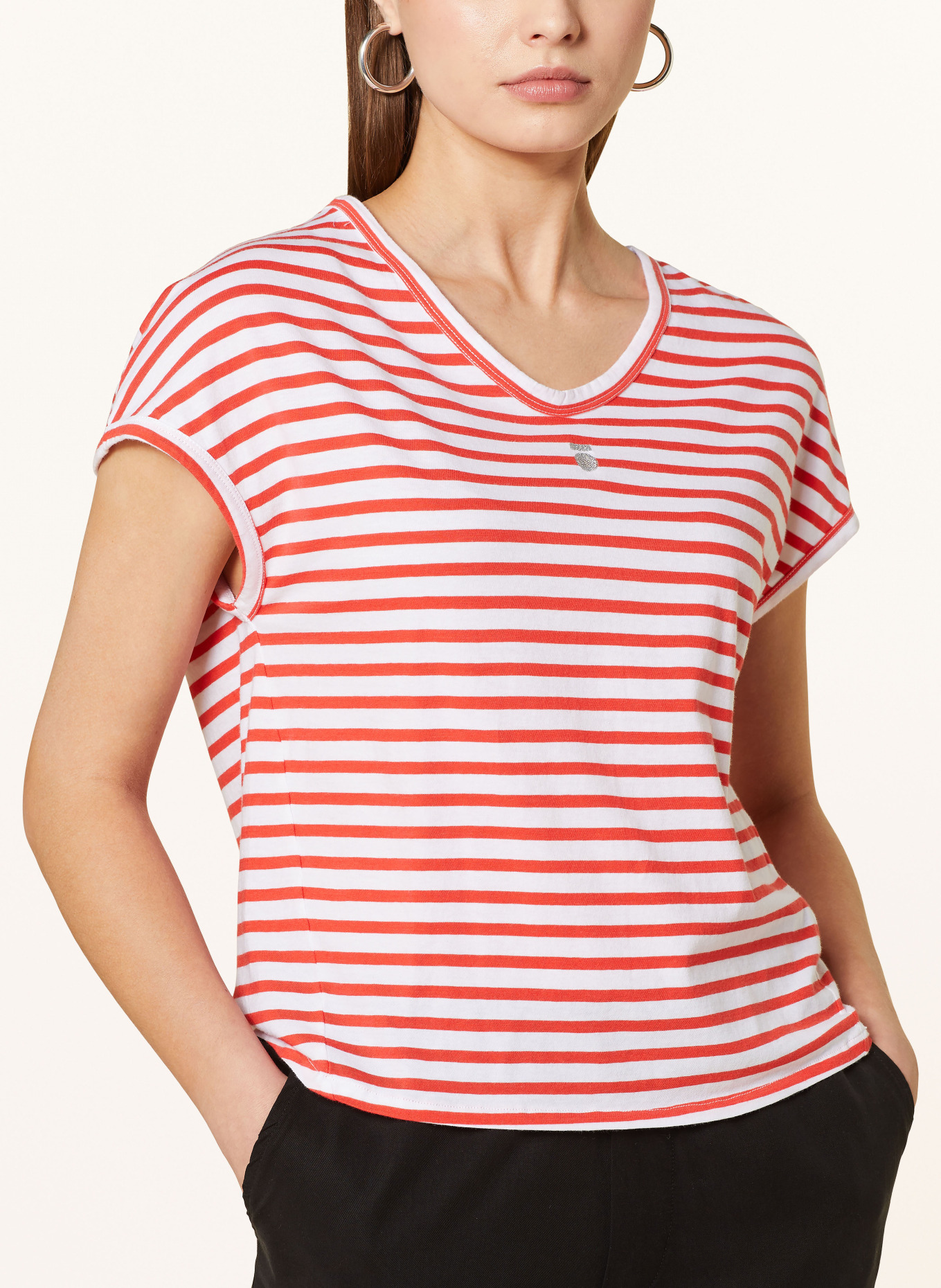 10DAYS T-shirt, Color: RED/ WHITE (Image 4)