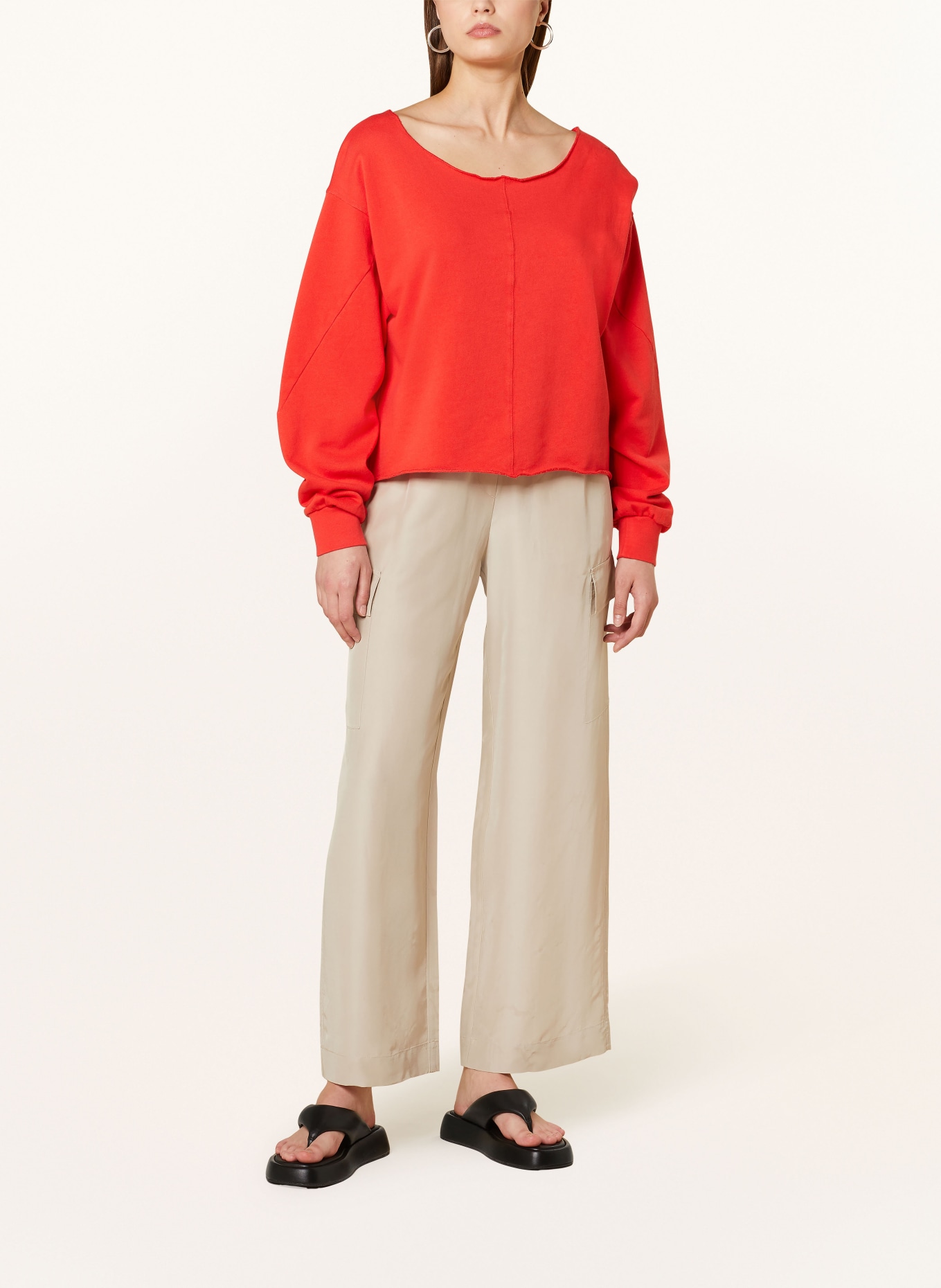 10DAYS Cropped sweatshirt, Color: RED (Image 2)