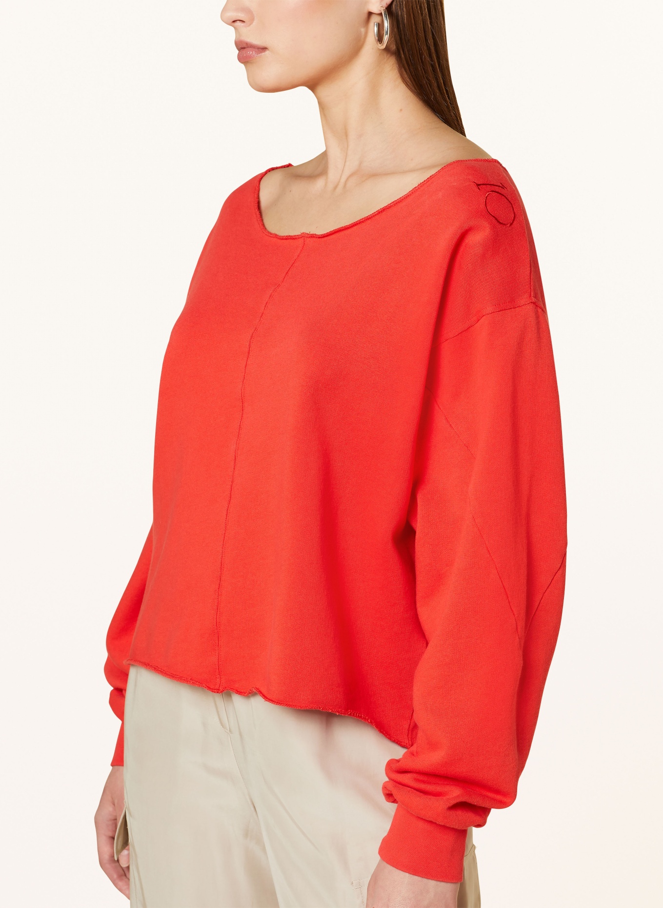 10DAYS Cropped sweatshirt, Color: RED (Image 4)