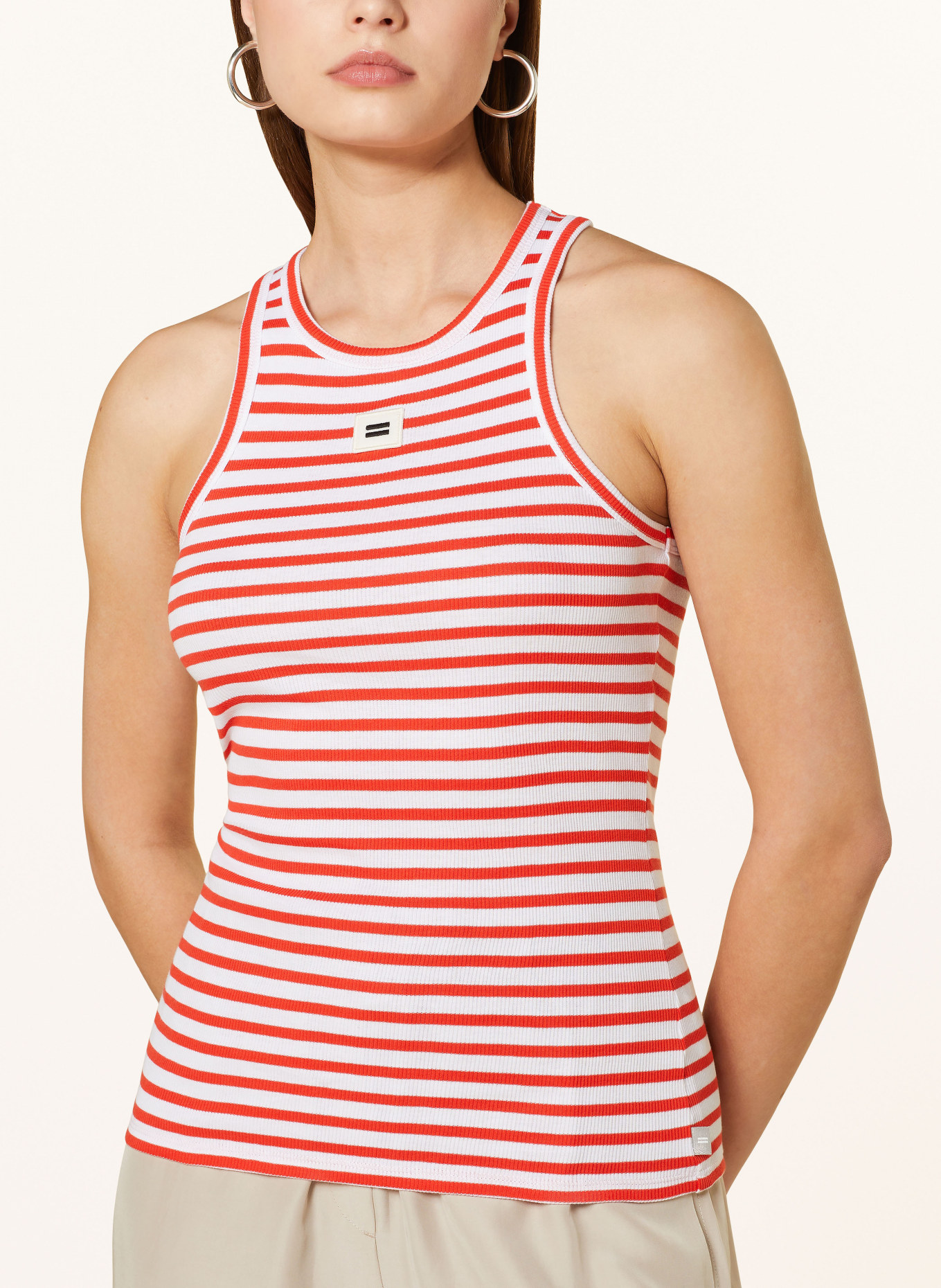 10DAYS Tank top, Color: RED/ WHITE (Image 4)