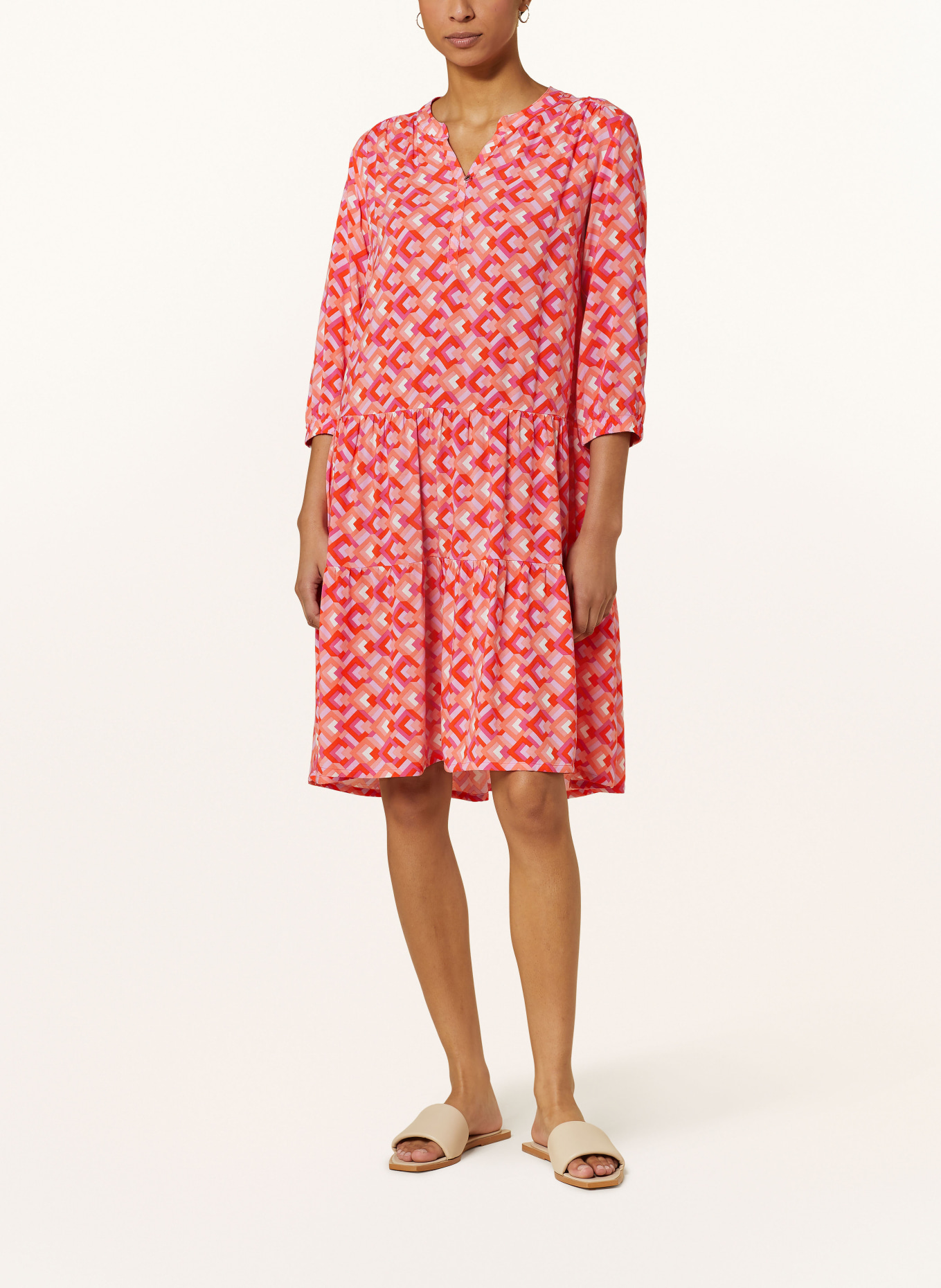 Betty Barclay Kleid mit 3/4-Arm, Farbe: ORANGE/ PINK/ HELLORANGE (Bild 2)