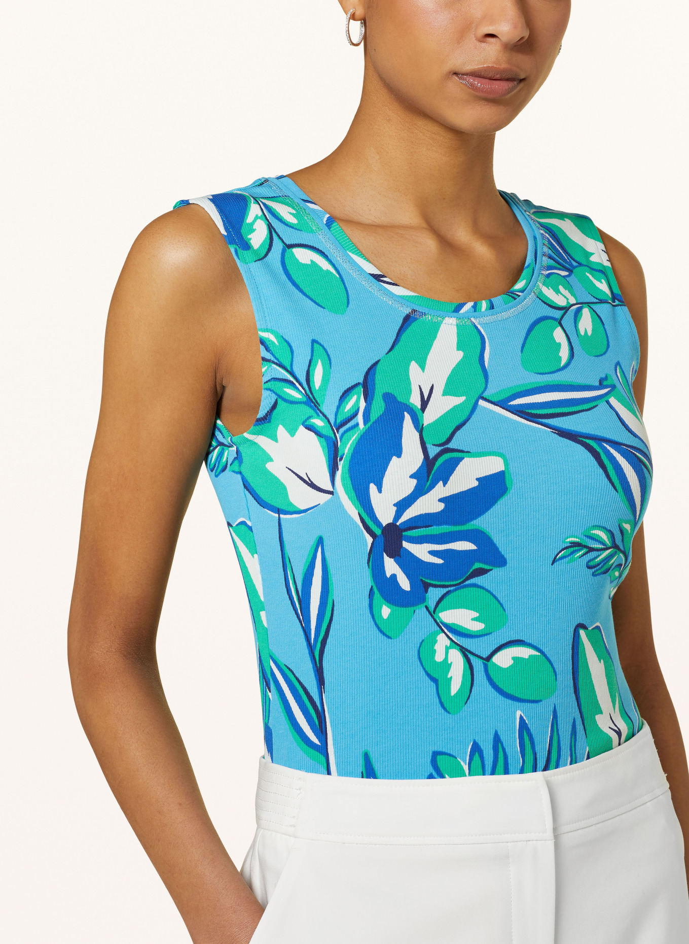 Betty Barclay Top, Color: BLUE/ GREEN/ WHITE (Image 4)