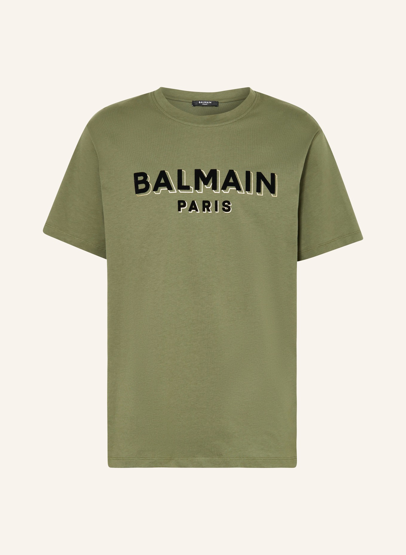 BALMAIN T-shirt, Kolor: KHAKI/ CZARNY (Obrazek 1)
