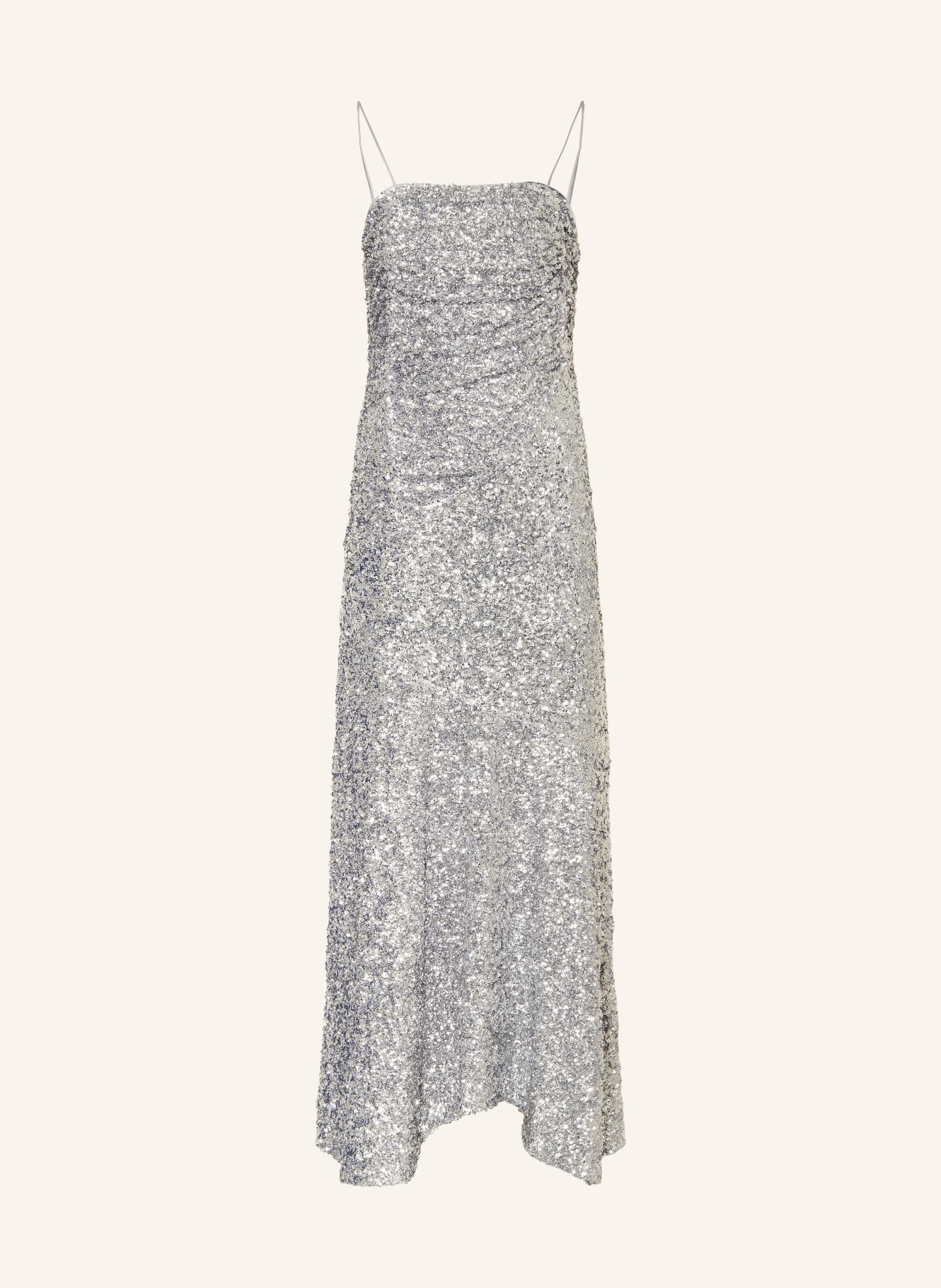 GANNI Evening dress with sequins, Color: SILVER (Image 1)