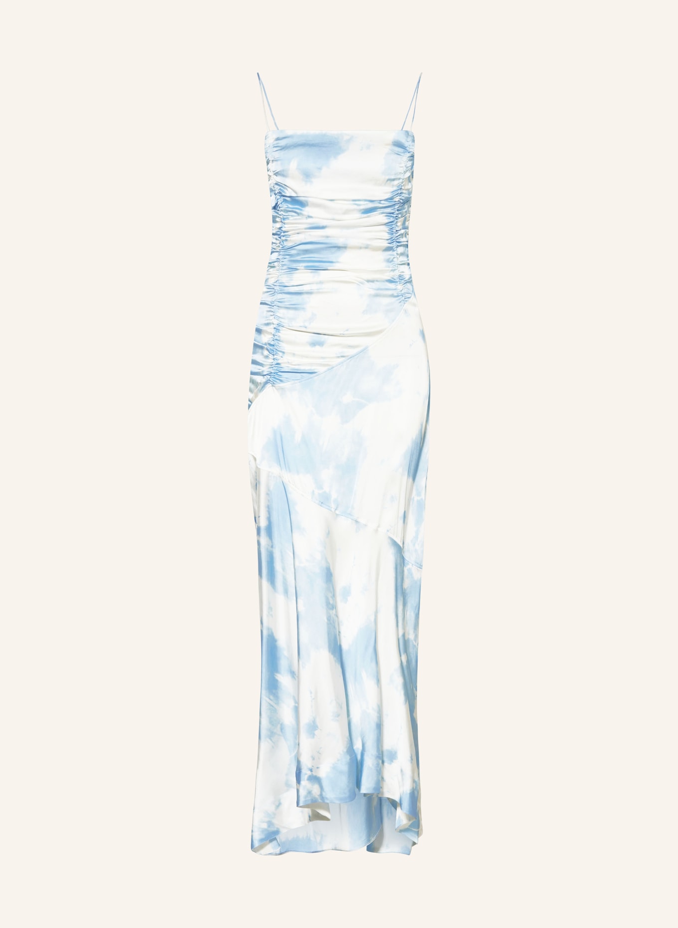 GANNI Satin dress, Color: LIGHT BLUE/ WHITE (Image 1)
