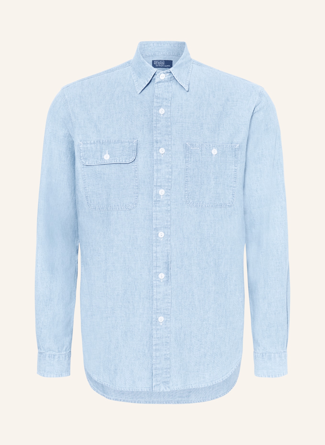 POLO RALPH LAUREN Shirt classic fit in denim look, Color: LIGHT BLUE (Image 1)