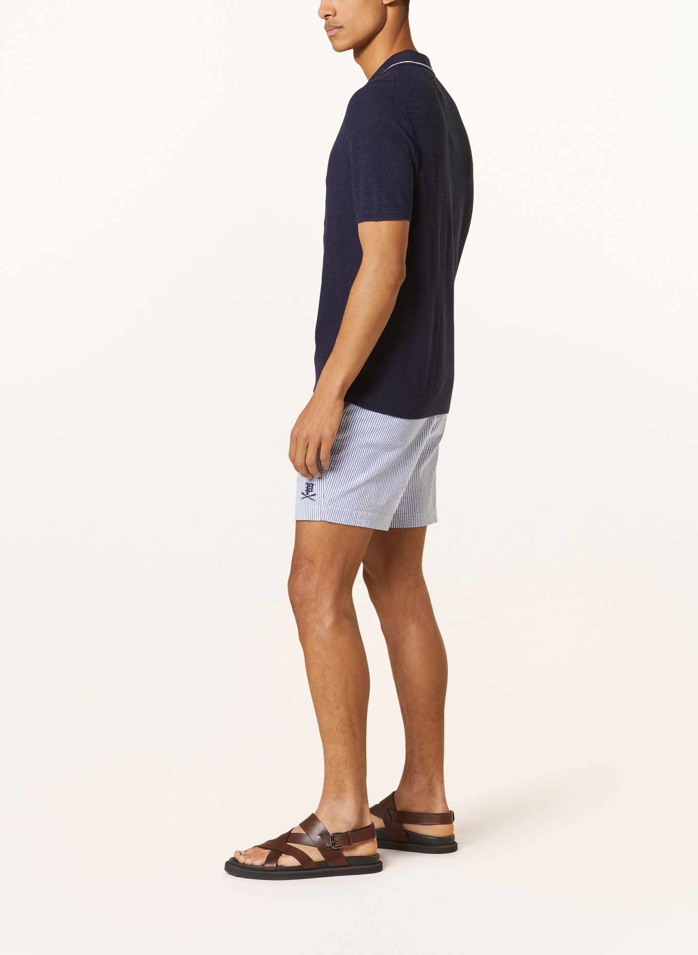 POLO RALPH LAUREN Shorts Stretch classic fit, Color: BLUE/ WHITE (Image 4)