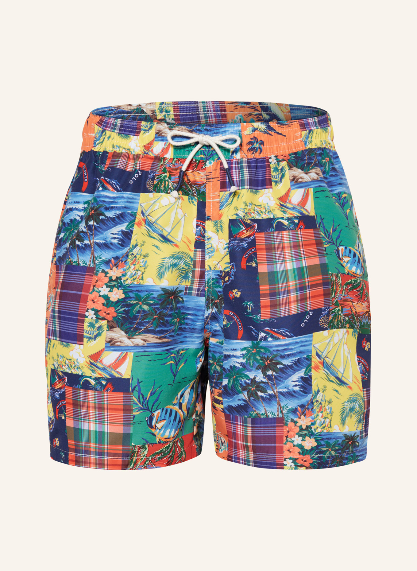 POLO RALPH LAUREN Swim shorts, Color: DARK BLUE/ GREEN/ YELLOW (Image 1)
