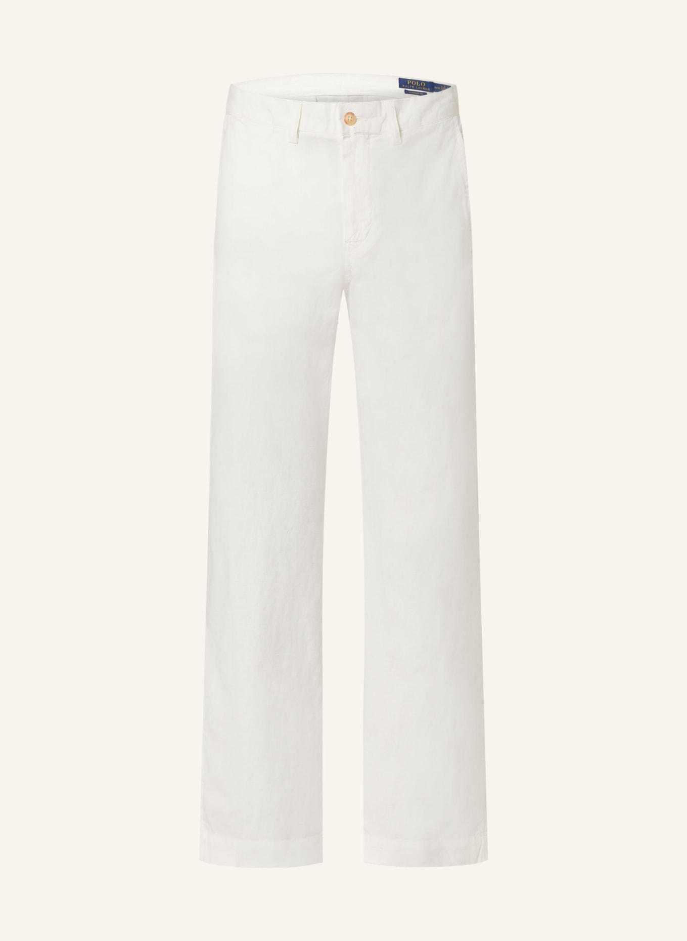 POLO RALPH LAUREN Chinos straight fit with linen, Color: ECRU (Image 1)
