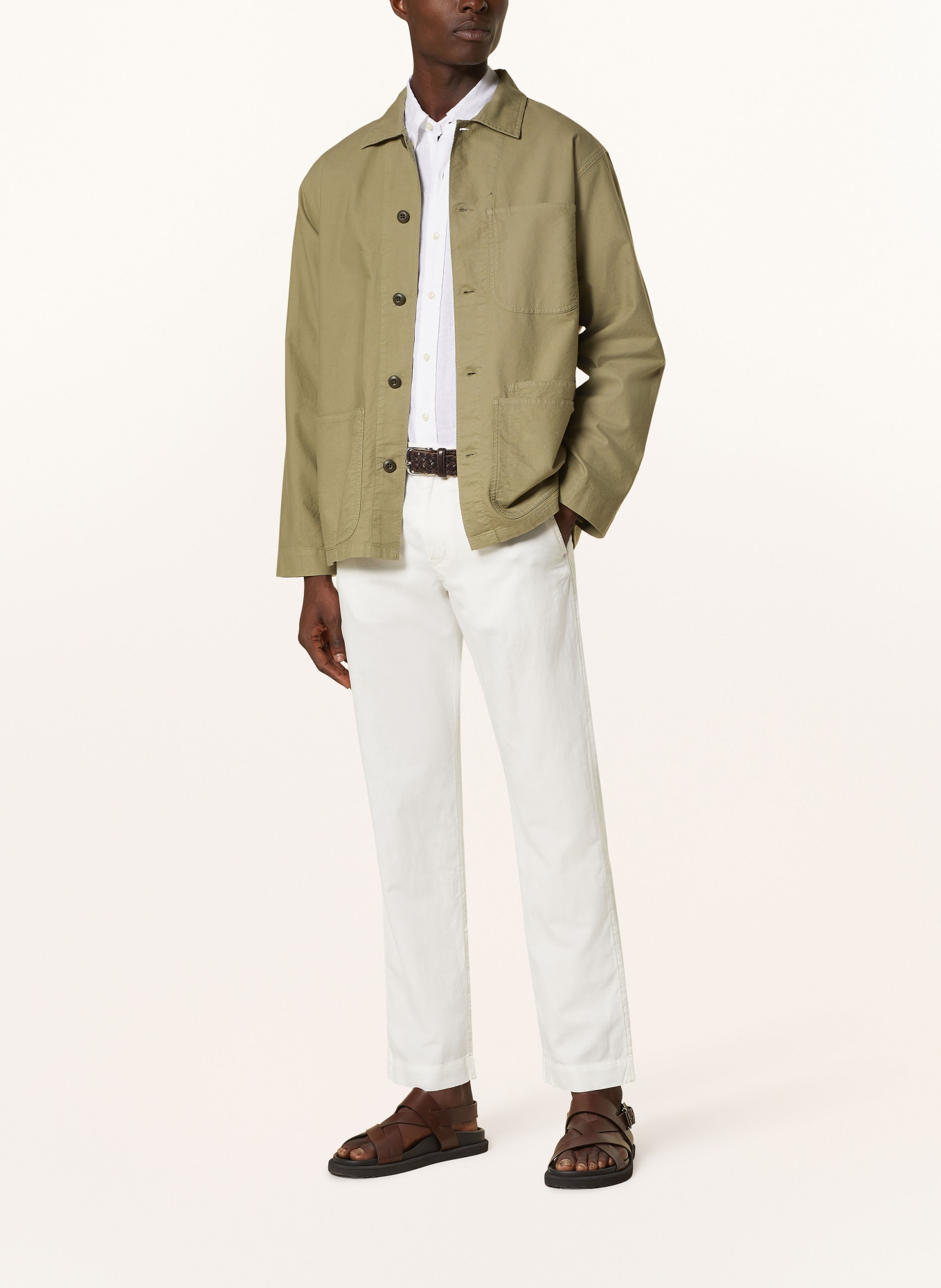 POLO RALPH LAUREN Chinos straight fit with linen, Color: ECRU (Image 2)