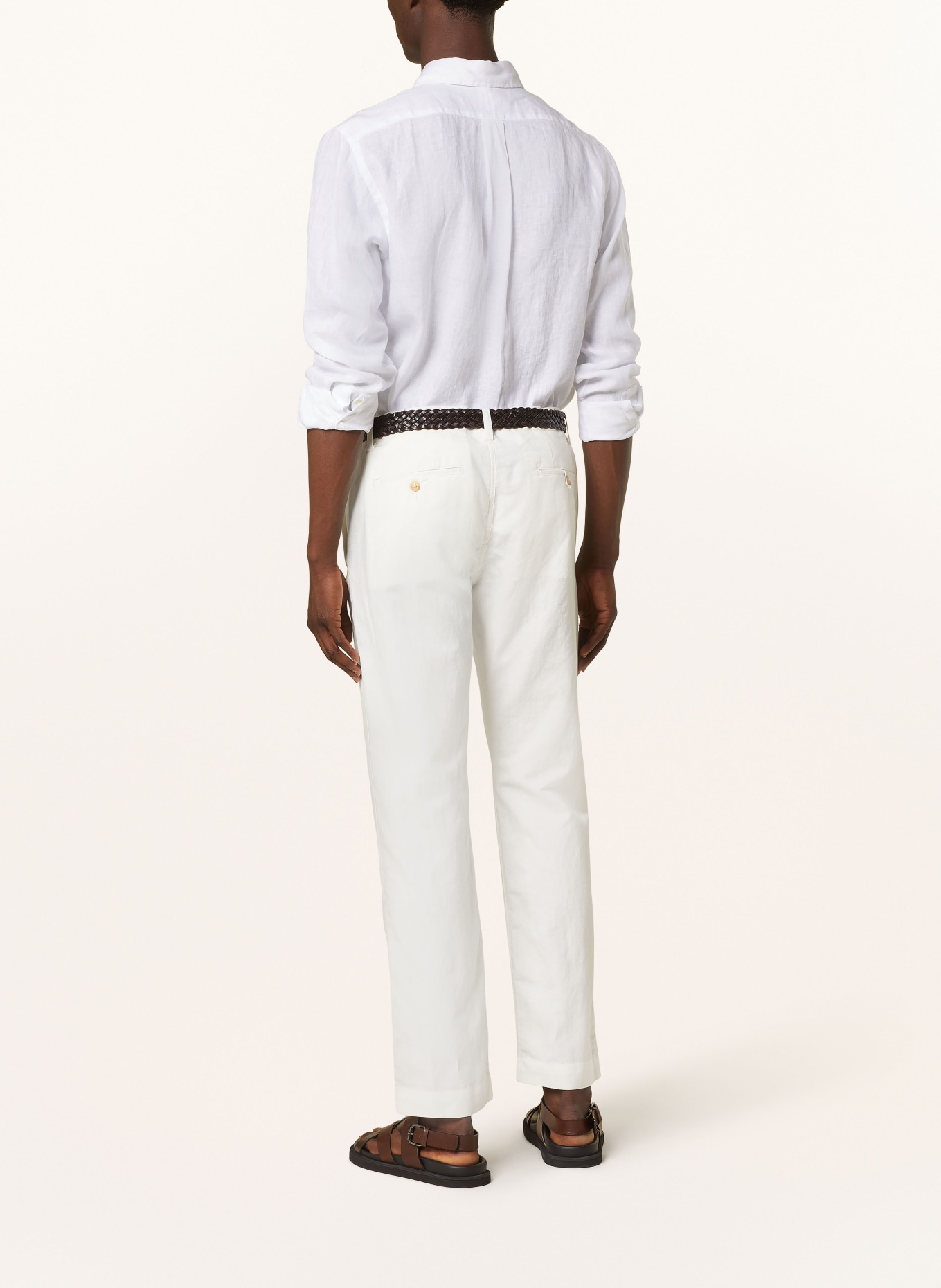 POLO RALPH LAUREN Chinos straight fit with linen, Color: ECRU (Image 3)