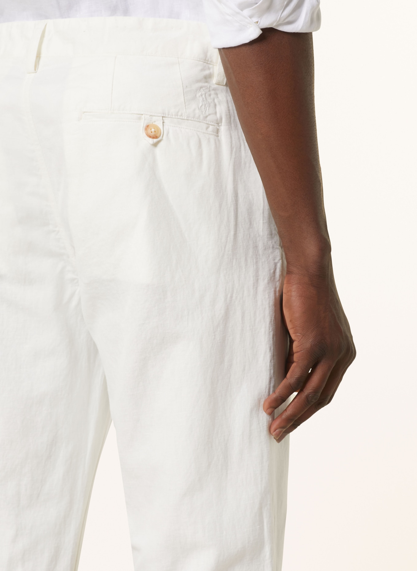 POLO RALPH LAUREN Chinos straight fit with linen, Color: ECRU (Image 6)