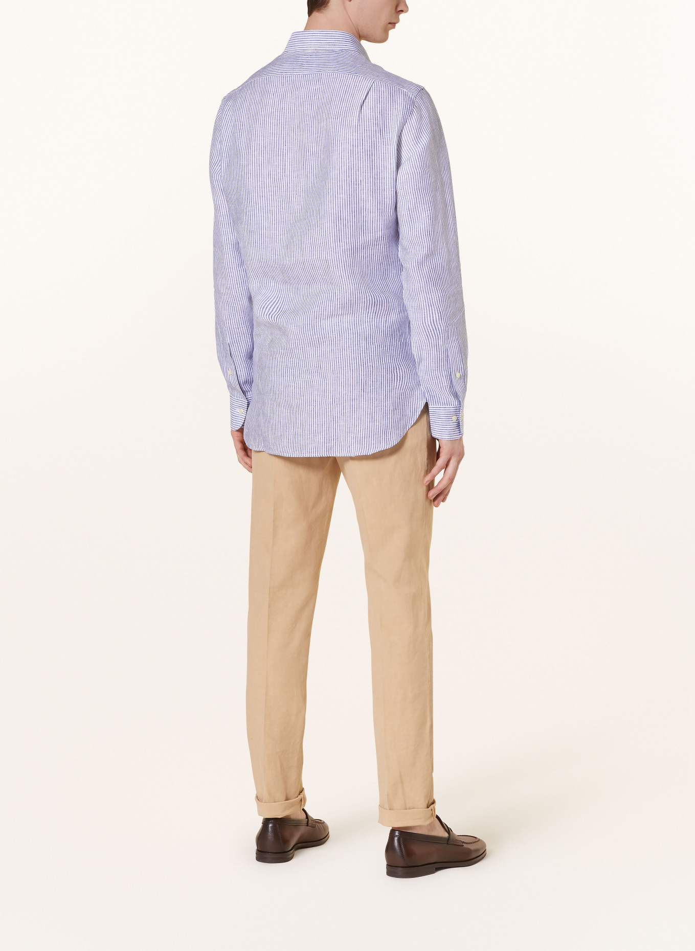 POLO RALPH LAUREN Linen shirt slim fit, Color: WHITE/ BLUE (Image 3)