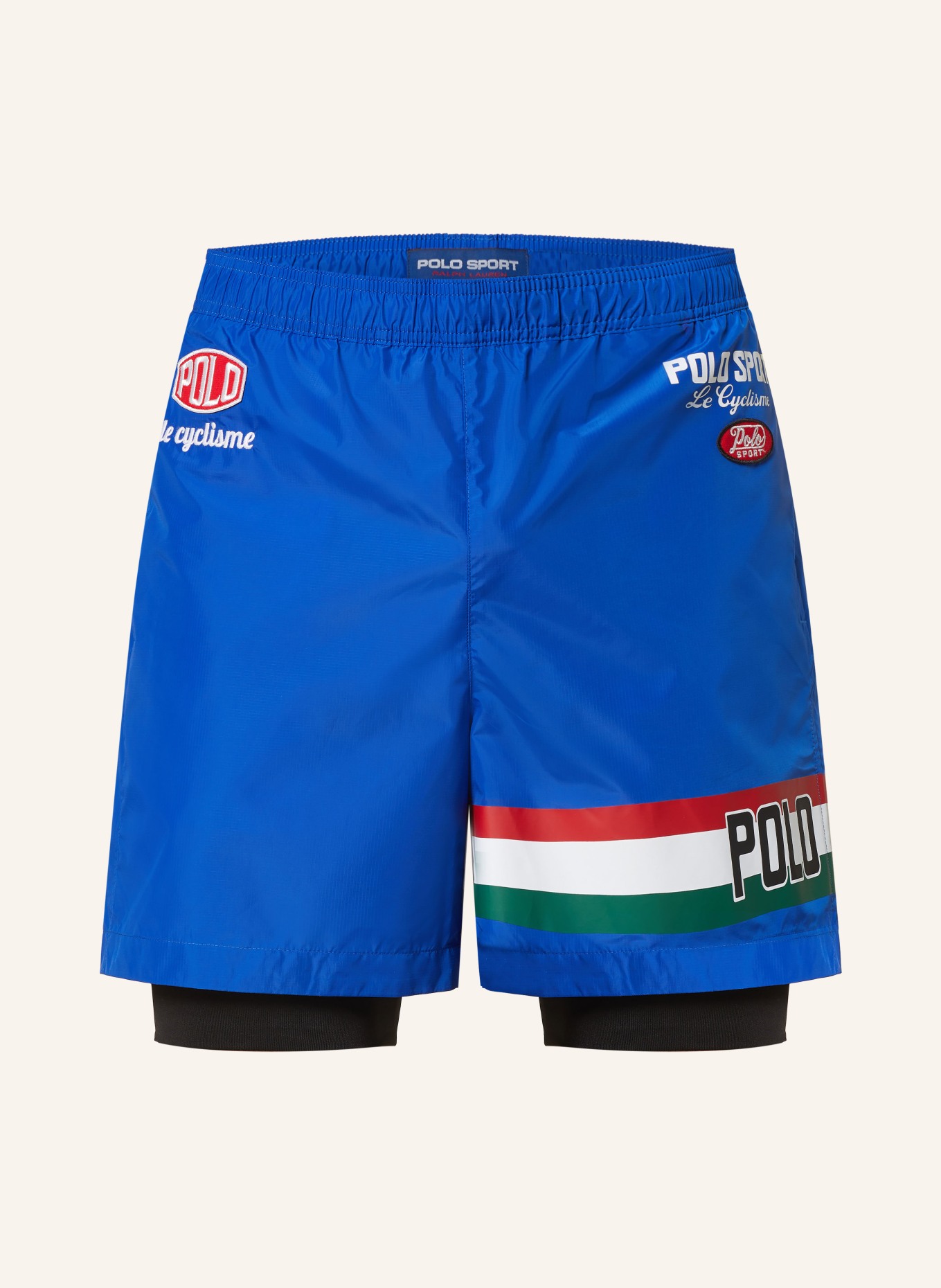 POLO SPORT 2-in-1 shorts, Color: BLUE/ WHITE/ RED (Image 1)