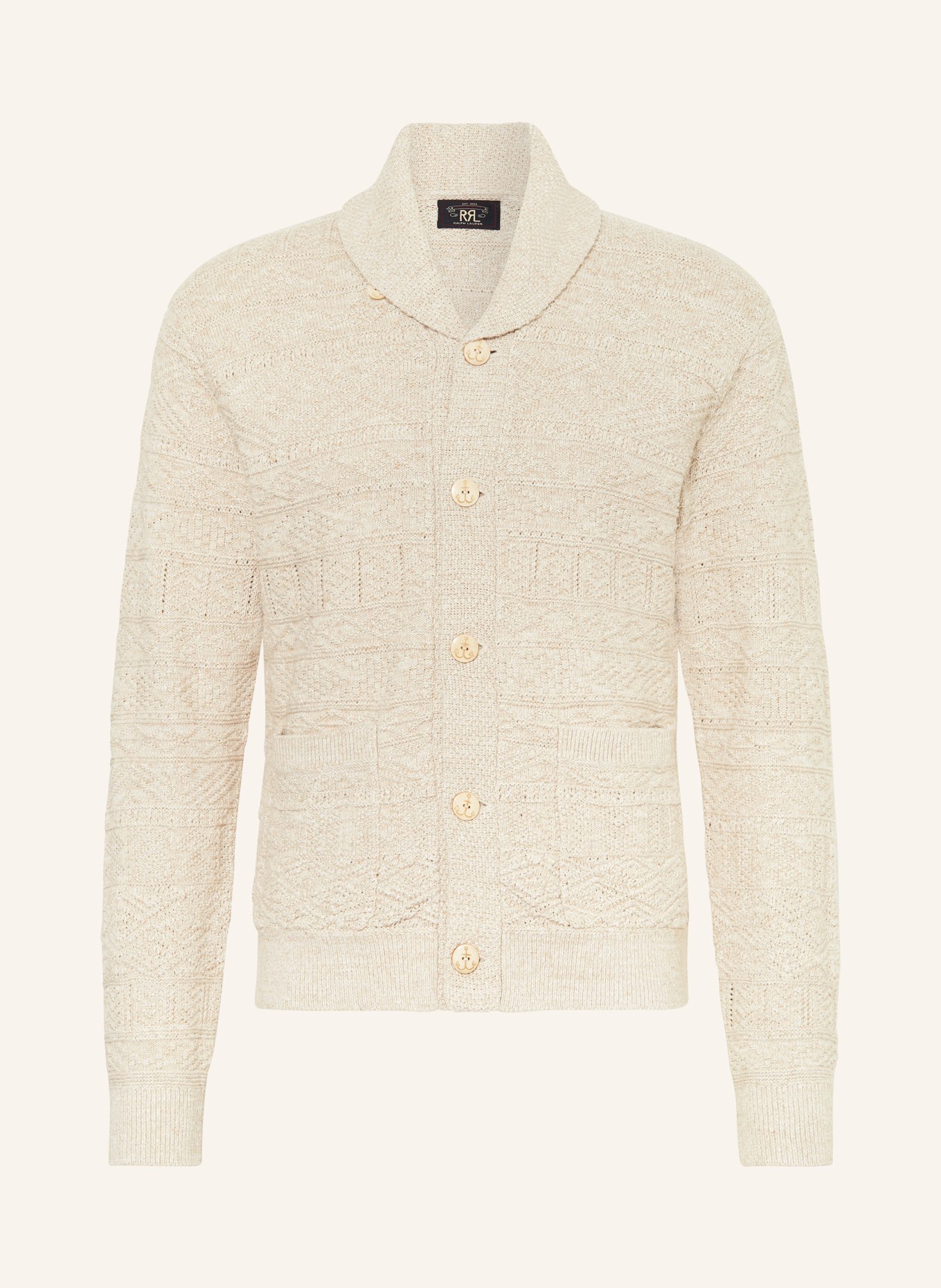 RRL Cardigan with linen, Color: CREAM (Image 1)