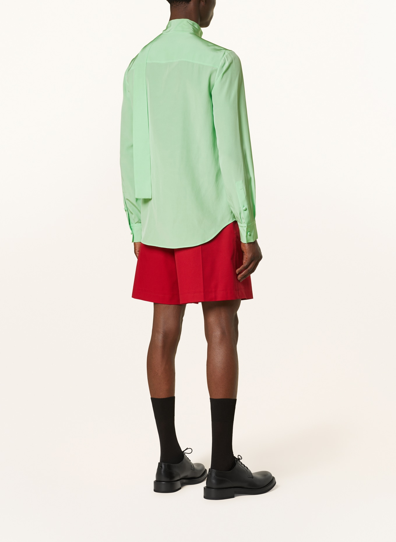 VALENTINO Seidenhemd Slim Fit mit Schluppe, Farbe: YEG ICE MINT (Bild 3)