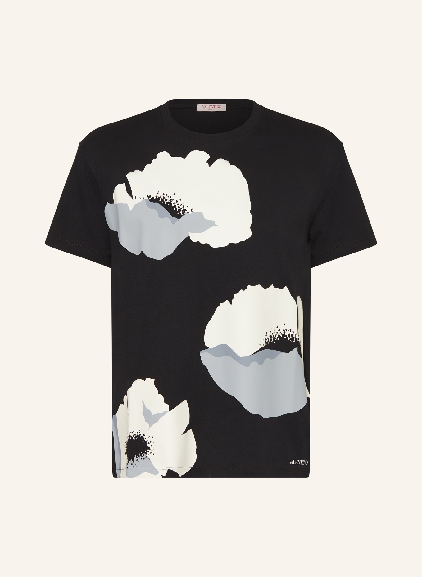 VALENTINO T-Shirt, Farbe: SCHWARZ/ CREME/ HELLGRAU (Bild 1)