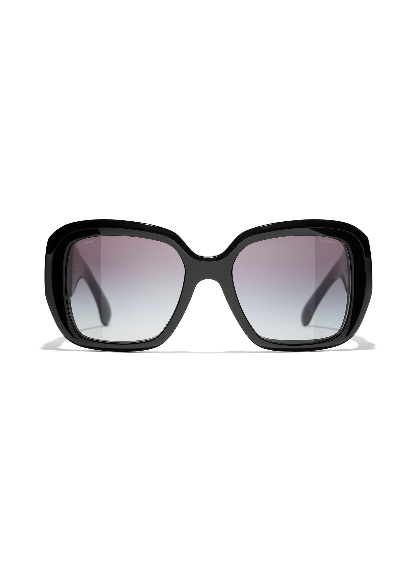 CHANEL Kwadratowe okulary przeciwsłoneczne, Kolor: C622S6 – CZARNY/ SZARY GRADIENT (Obrazek 2)