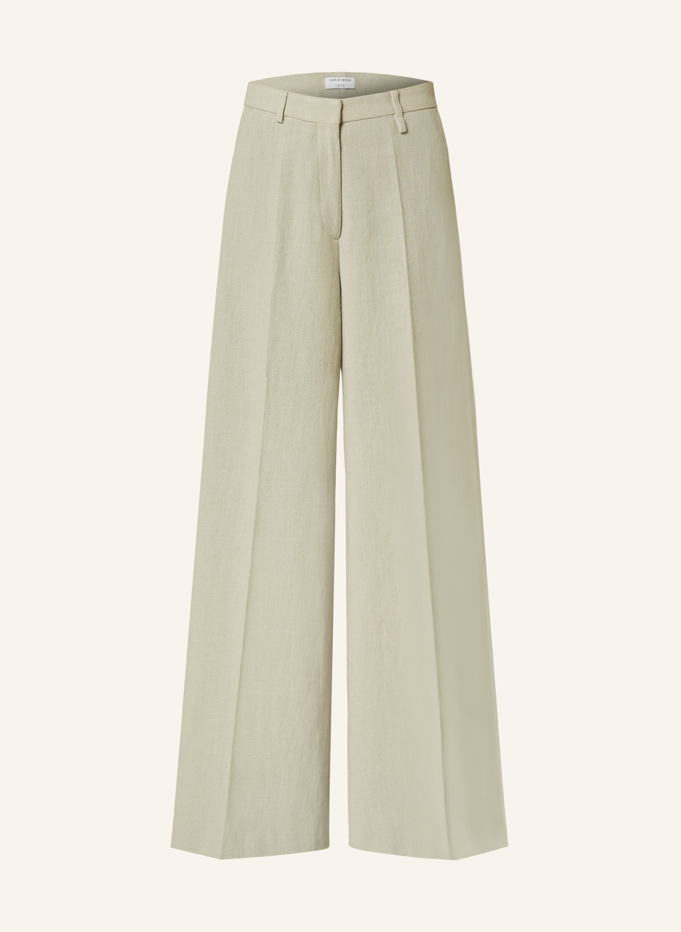 TIGER OF SWEDEN Wide leg trousers EEVIN, Color: LIGHT GREEN (Image 1)