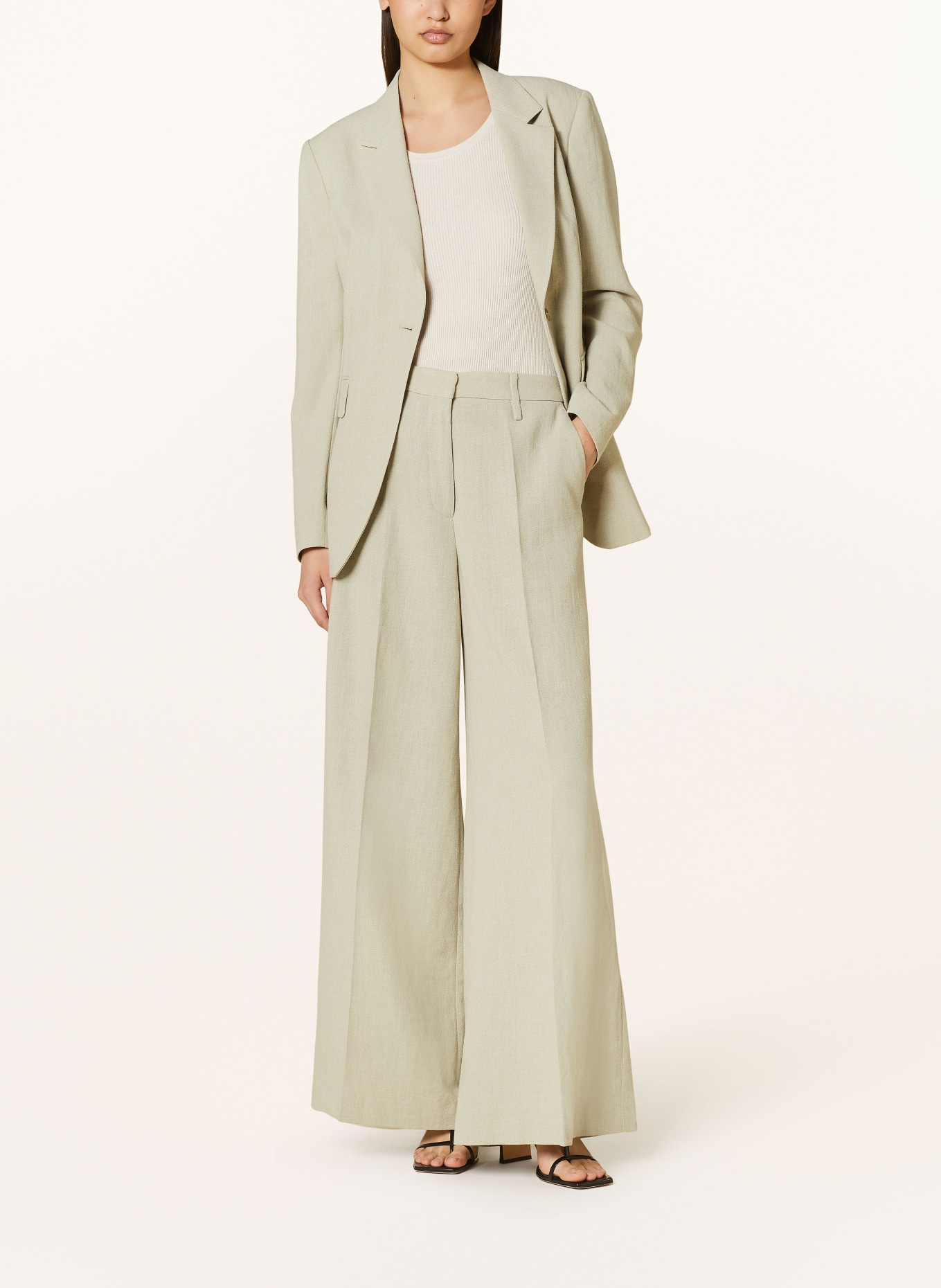 TIGER OF SWEDEN Wide leg trousers EEVIN, Color: LIGHT GREEN (Image 2)