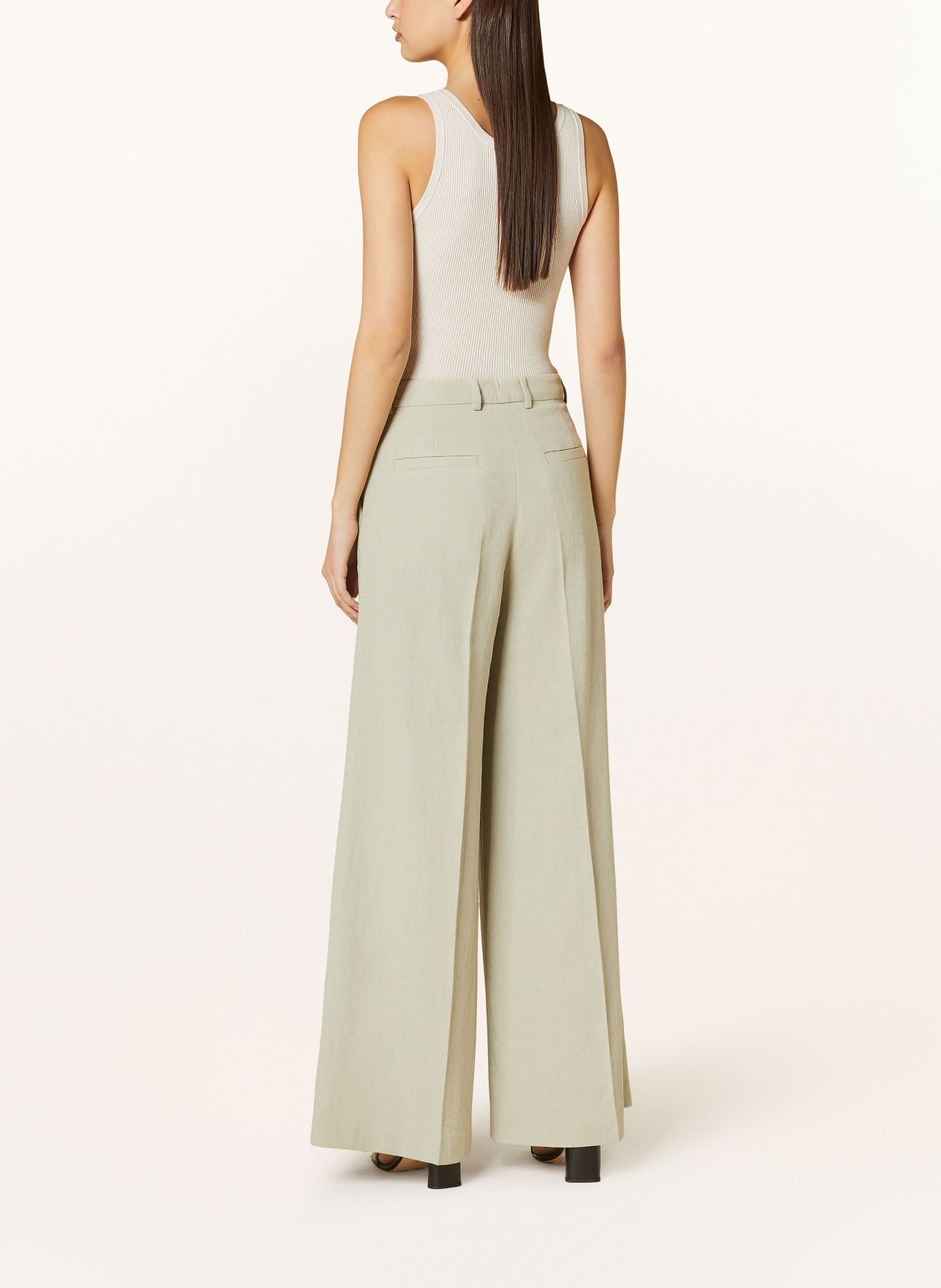 TIGER OF SWEDEN Wide leg trousers EEVIN, Color: LIGHT GREEN (Image 3)