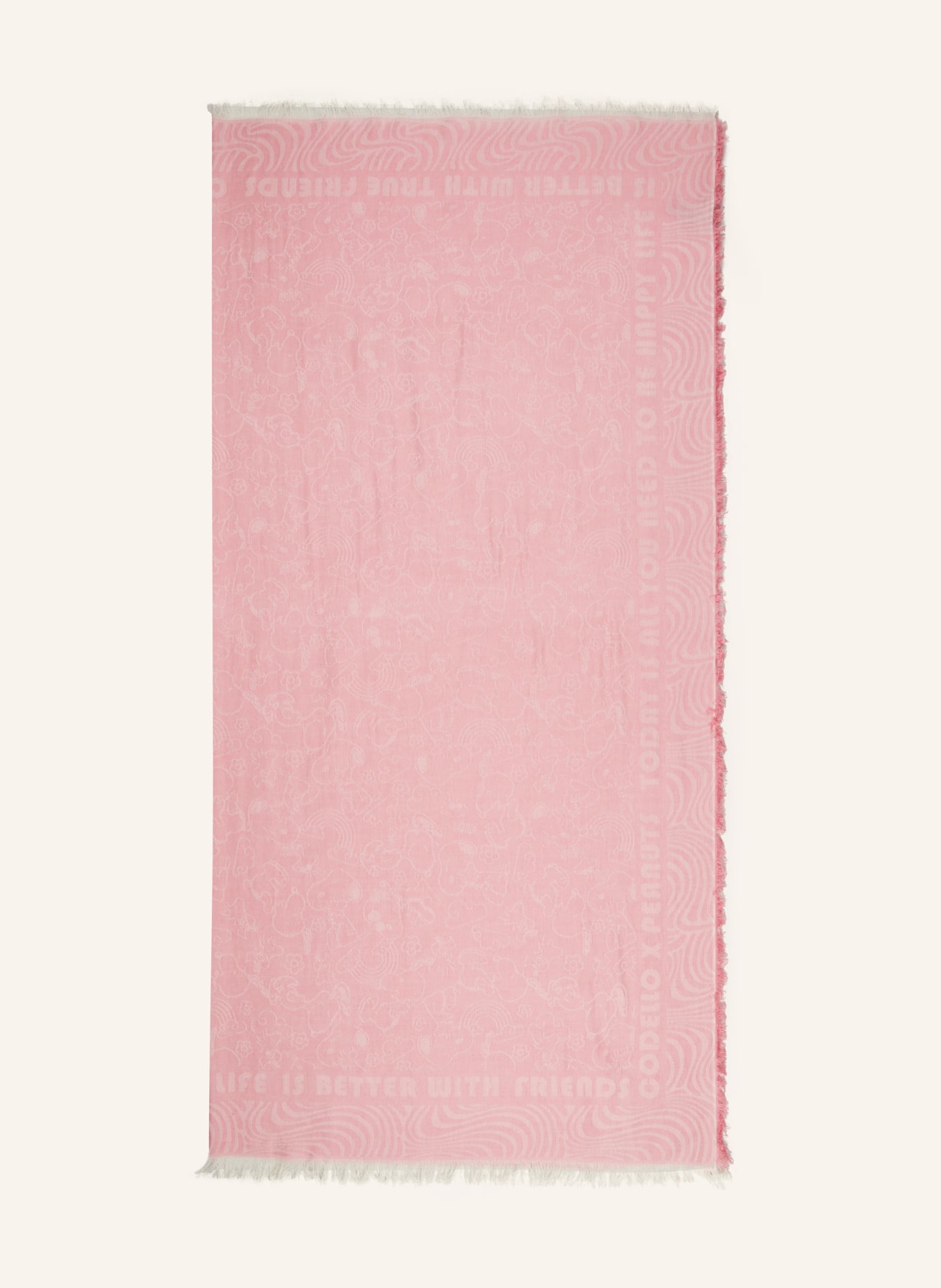 CODELLO Jacquard scarf, Color: PINK/ LIGHT PINK (Image 1)