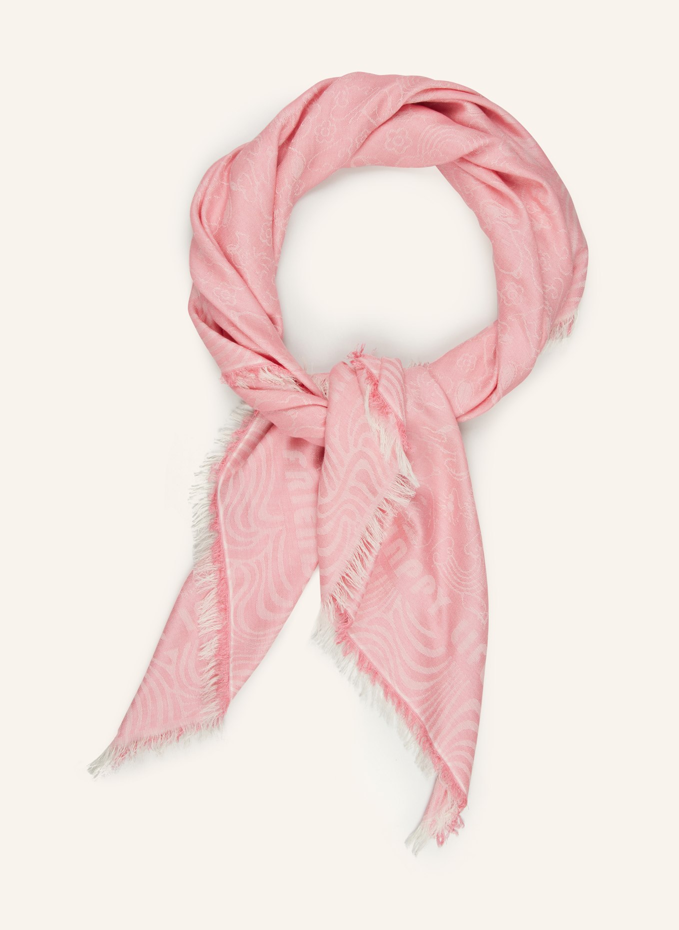 CODELLO Jacquard scarf, Color: PINK/ LIGHT PINK (Image 2)