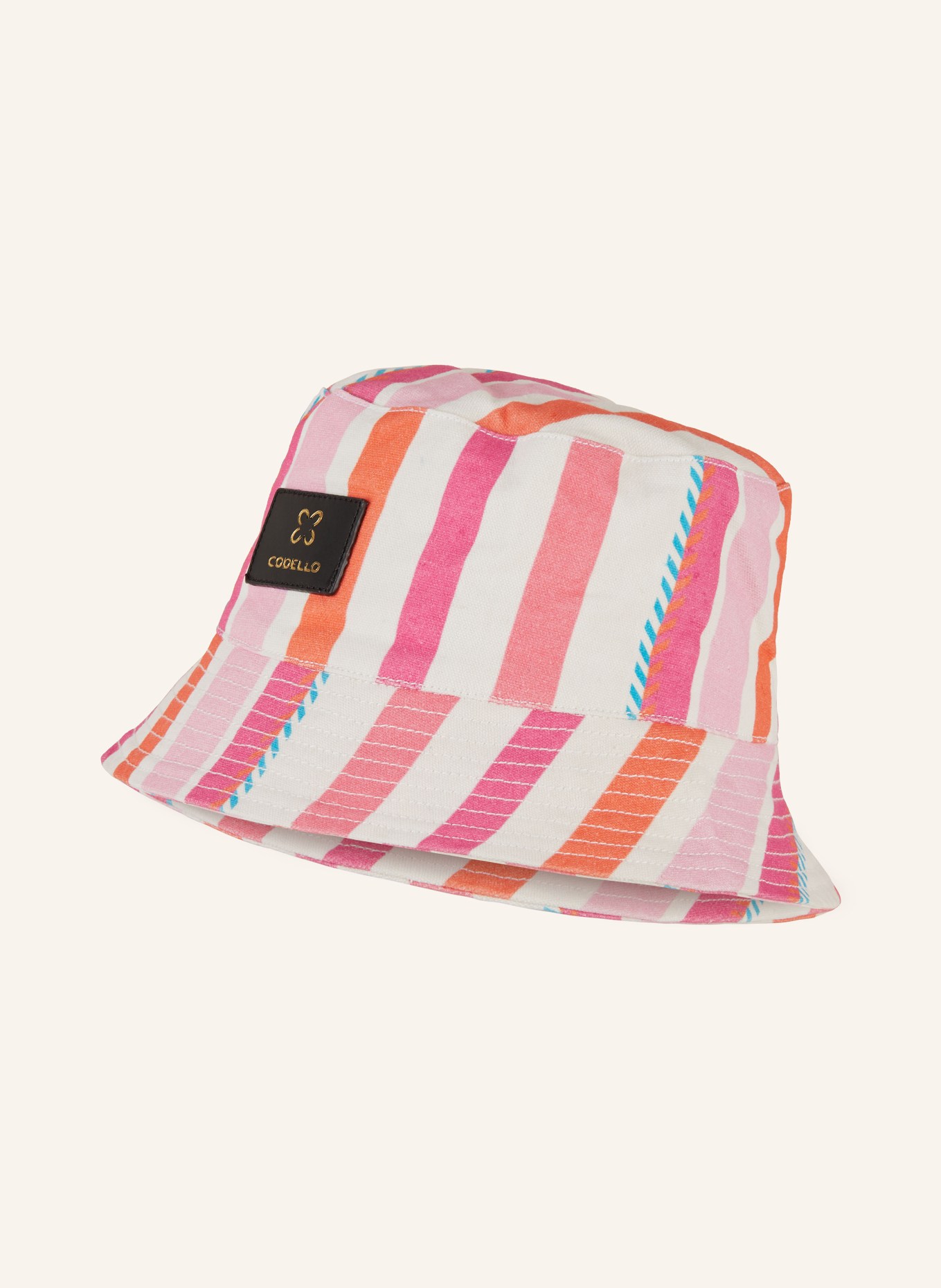 CODELLO Bucket hat, Color: WHITE/ PINK/ PINK (Image 1)