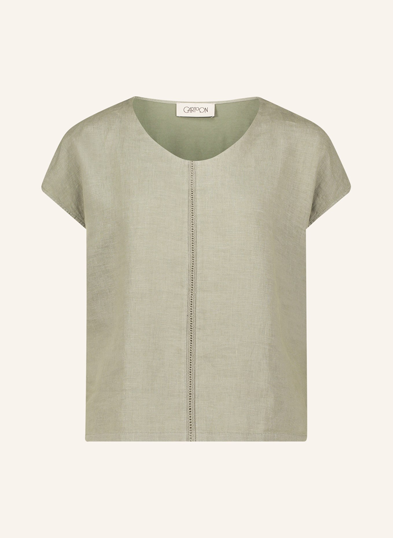 CARTOON Linen top, Color: GREEN (Image 1)