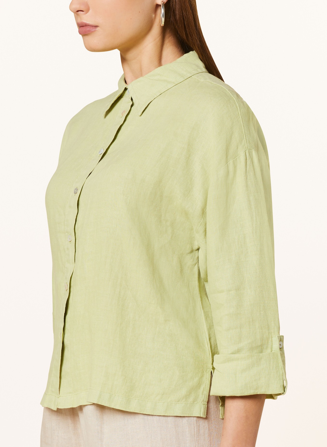 CARTOON Lněná košilová halenka, Barva: SVĚTLE ZELENÁ (Obrázek 4)