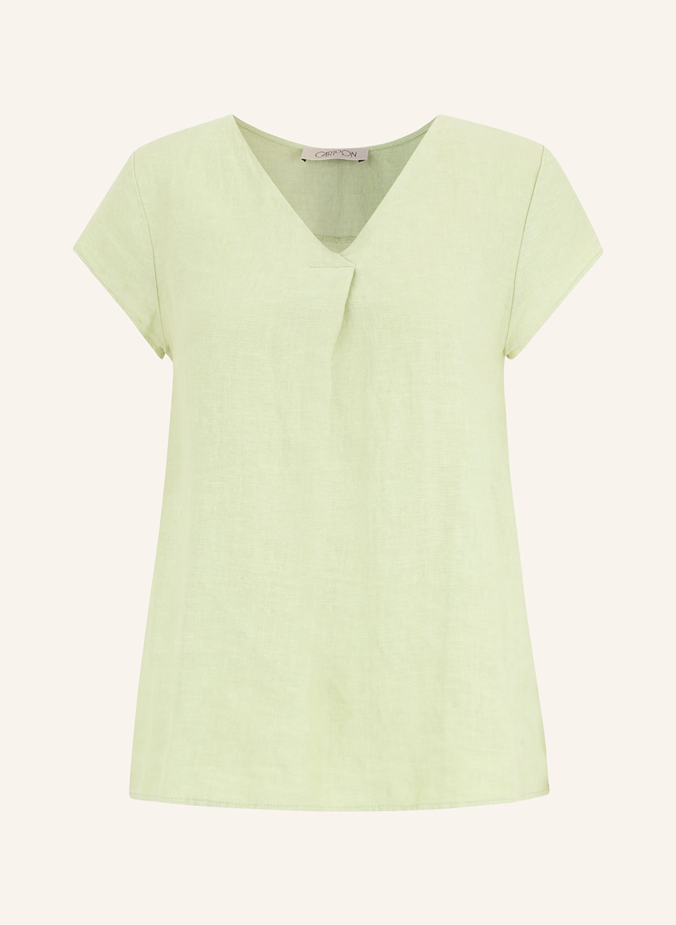 CARTOON Shirt blouse made of linen, Color: LIGHT GREEN (Image 1)