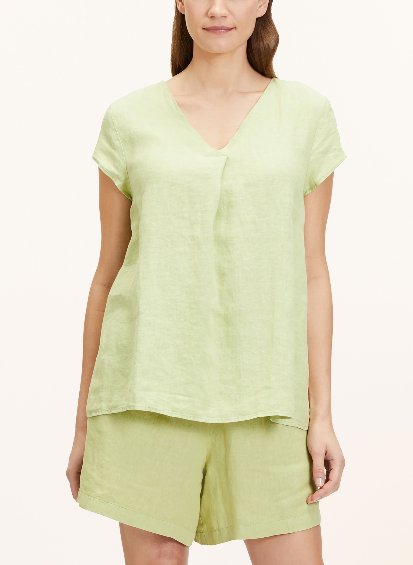 CARTOON Shirt blouse made of linen, Color: LIGHT GREEN (Image 2)