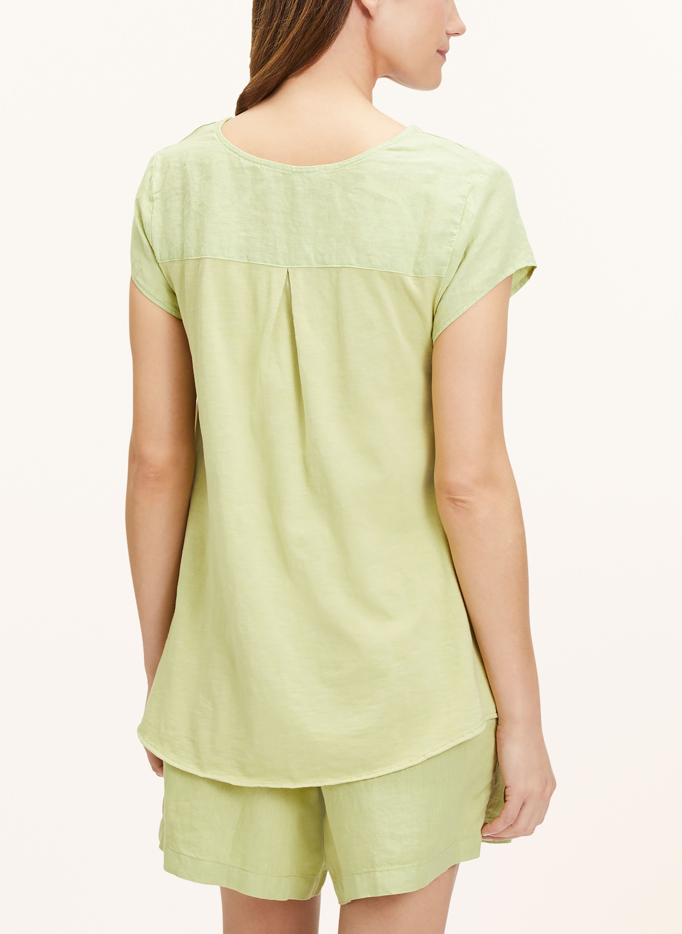 CARTOON Shirt blouse made of linen, Color: LIGHT GREEN (Image 3)