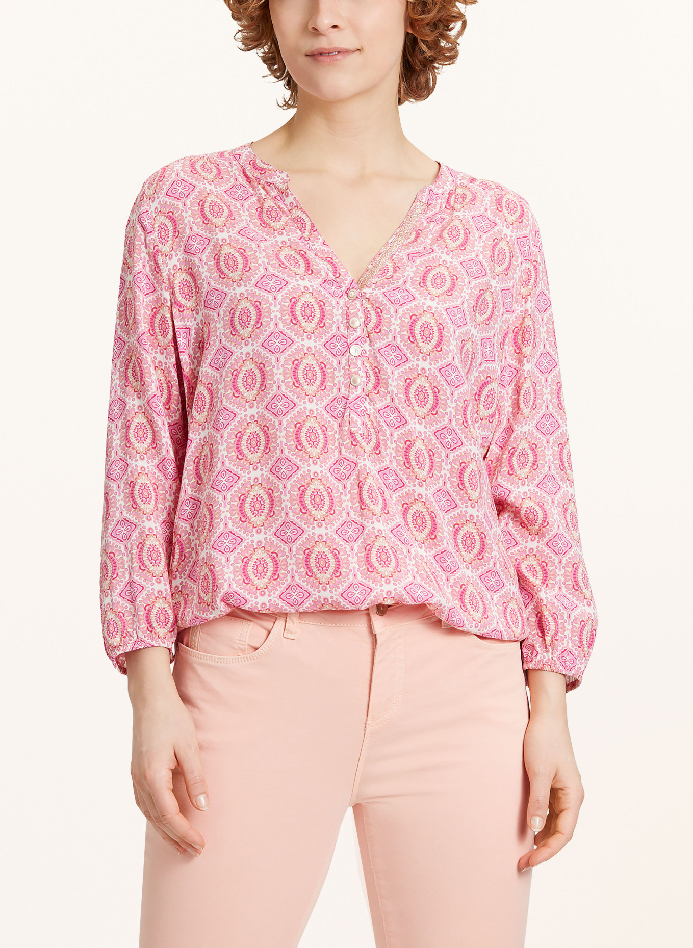 CARTOON Shirt blouse with 3/4 sleeves, Color: PINK/ PINK (Image 2)