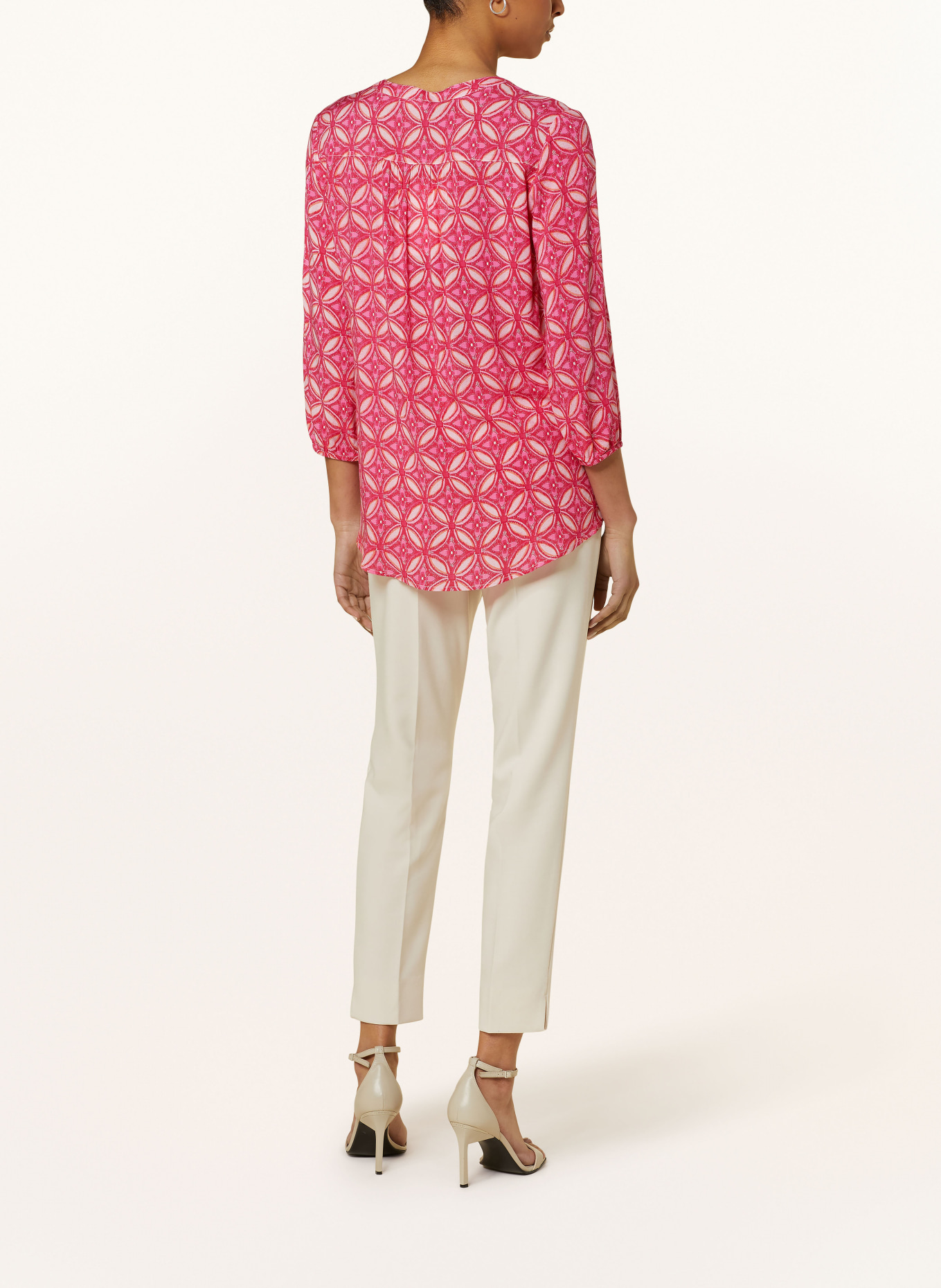 CARTOON Shirt blouse with 3/4 sleeves, Color: PINK/ LIGHT PINK/ LIGHT ORANGE (Image 3)