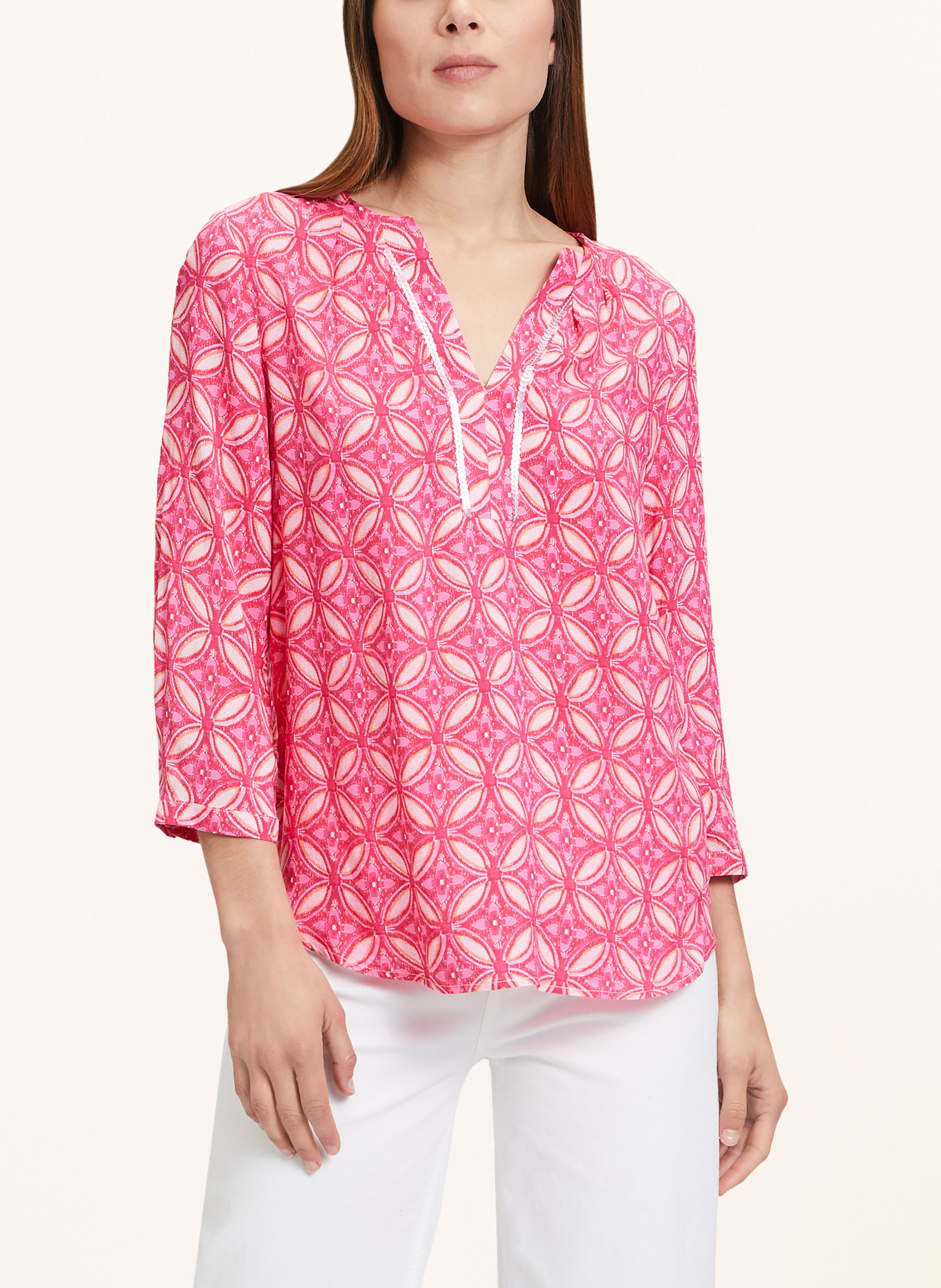 CARTOON Shirt blouse with 3/4 sleeves, Color: PINK/ PINK/ LIGHT ORANGE (Image 2)