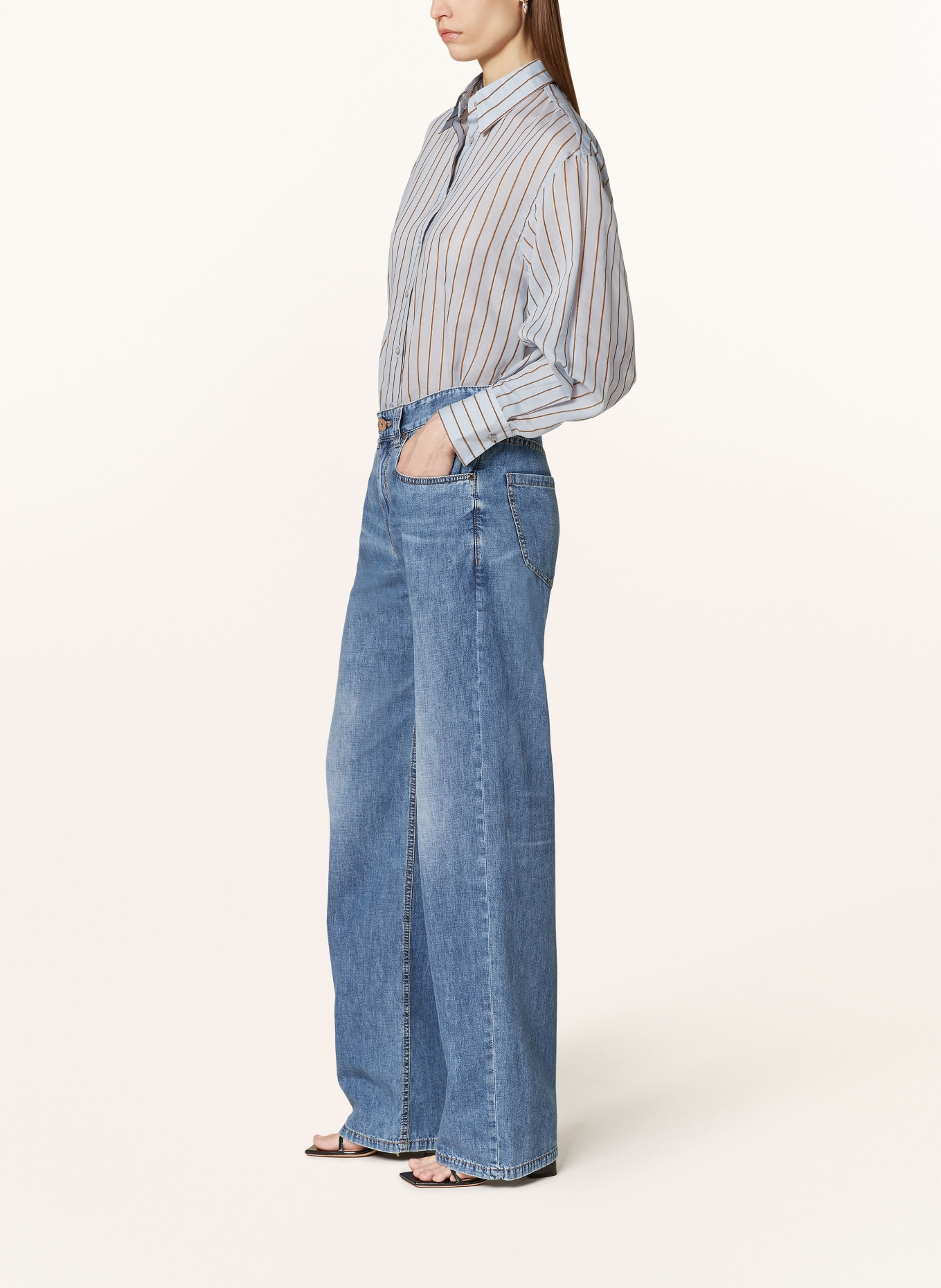 BRUNELLO CUCINELLI Jeans, Color: C8982 BLU VINTAGE DENIMCON BAFFI (Image 4)