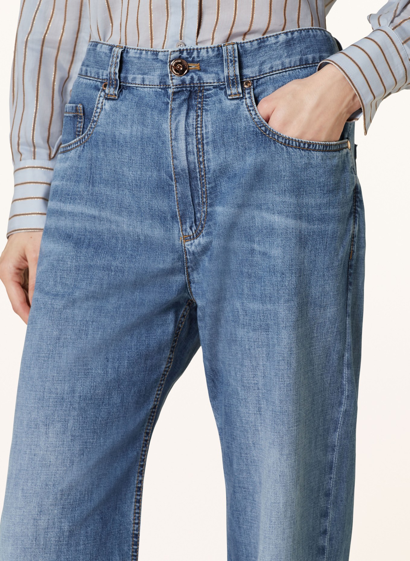 BRUNELLO CUCINELLI Jeans, Color: C8982 BLU VINTAGE DENIMCON BAFFI (Image 5)