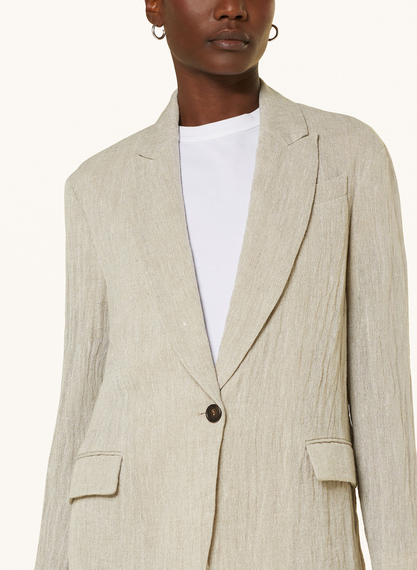BRUNELLO CUCINELLI Linen blazer, Color: LIGHT GRAY (Image 4)