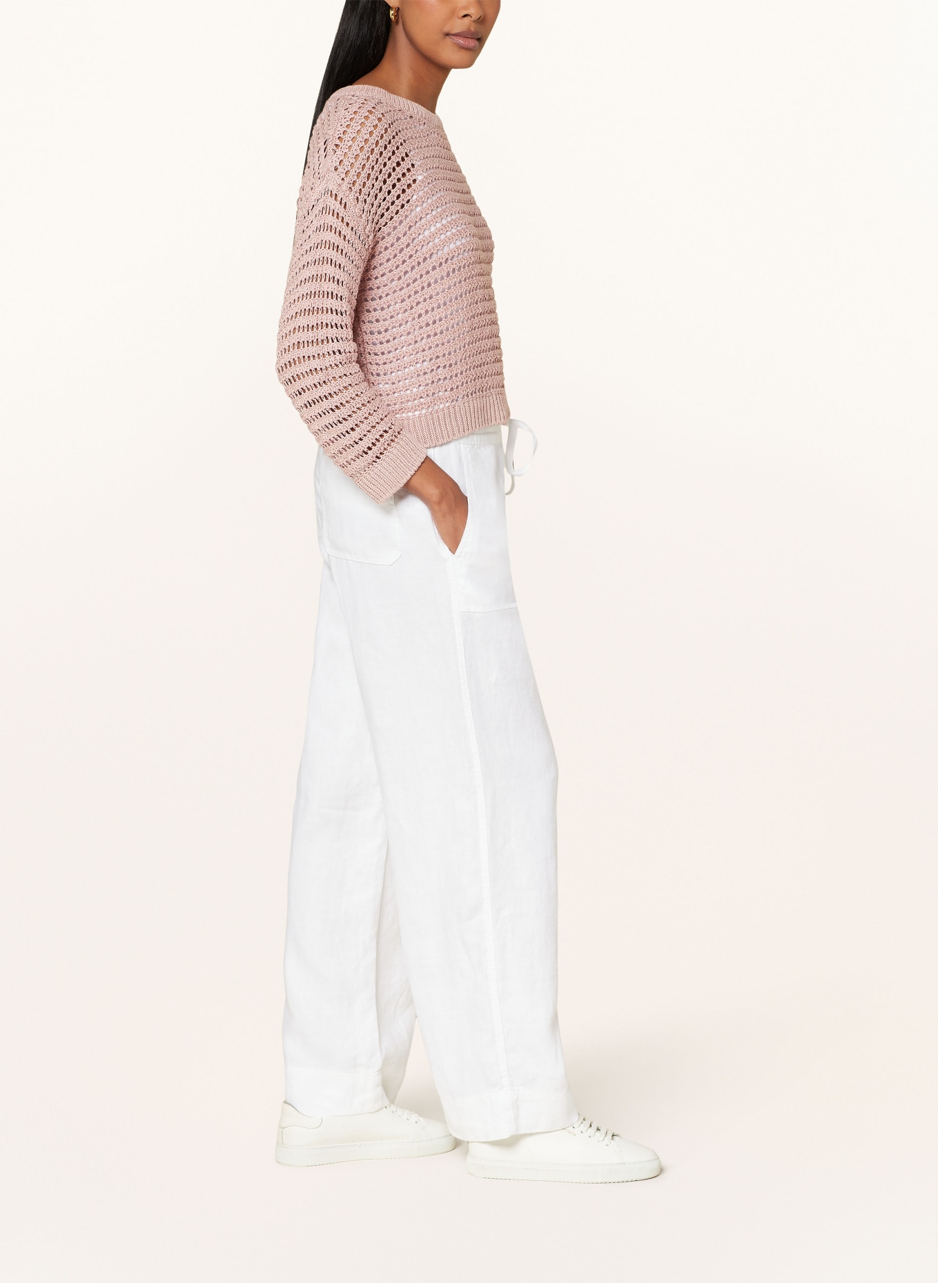 LAUREN RALPH LAUREN Linen trousers, Color: WHITE (Image 4)