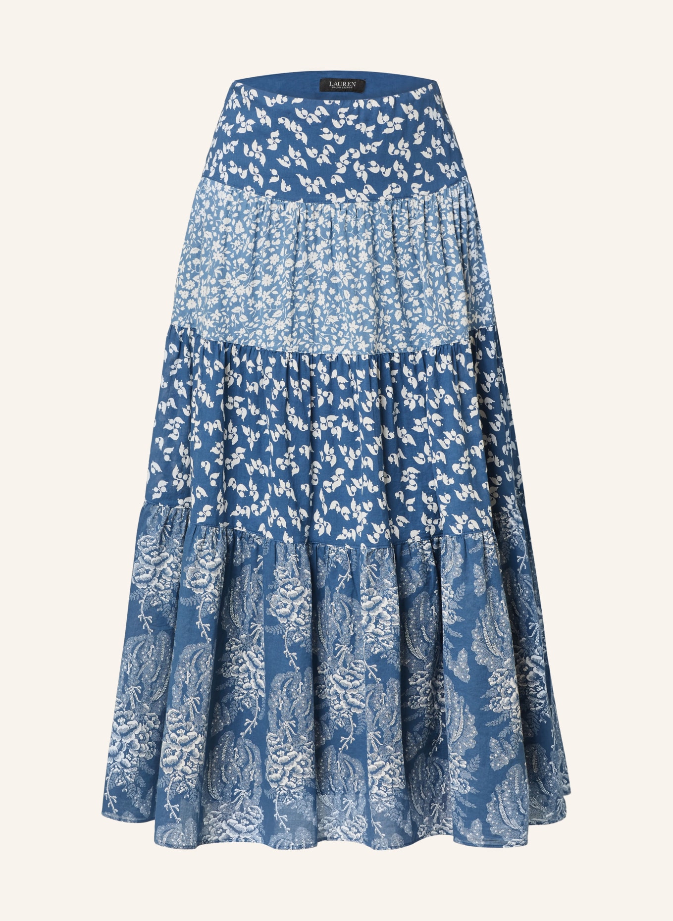 LAUREN RALPH LAUREN Skirt, Color: BLUE/ DARK BLUE/ CREAM (Image 1)