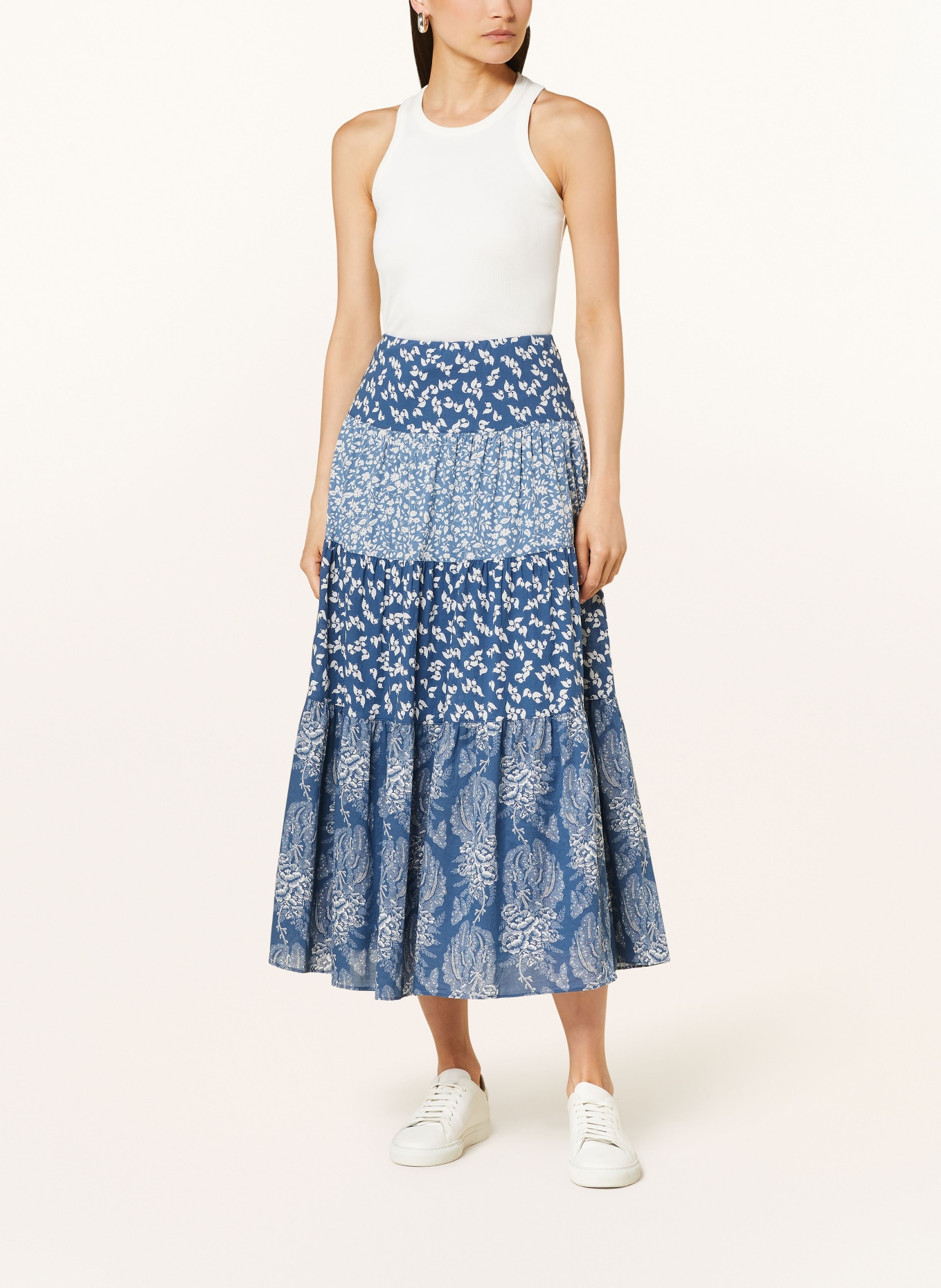 LAUREN RALPH LAUREN Skirt, Color: BLUE/ DARK BLUE/ CREAM (Image 2)