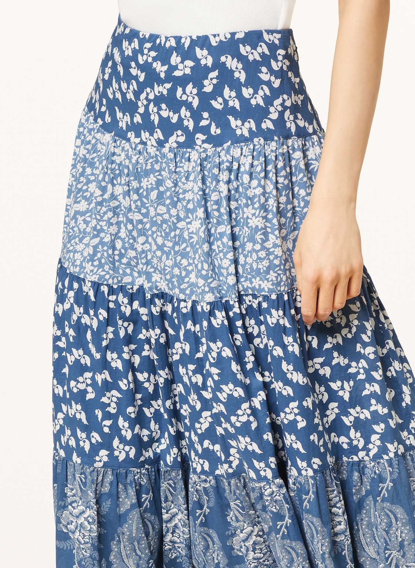 LAUREN RALPH LAUREN Skirt, Color: BLUE/ DARK BLUE/ CREAM (Image 4)