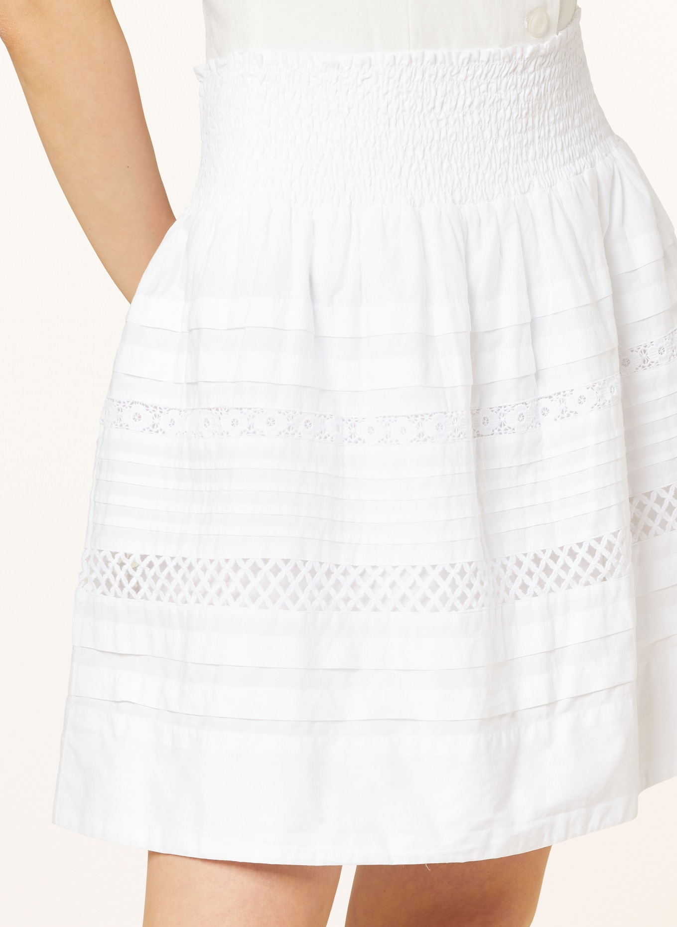 LAUREN RALPH LAUREN Skirt with lace, Color: WHITE (Image 4)