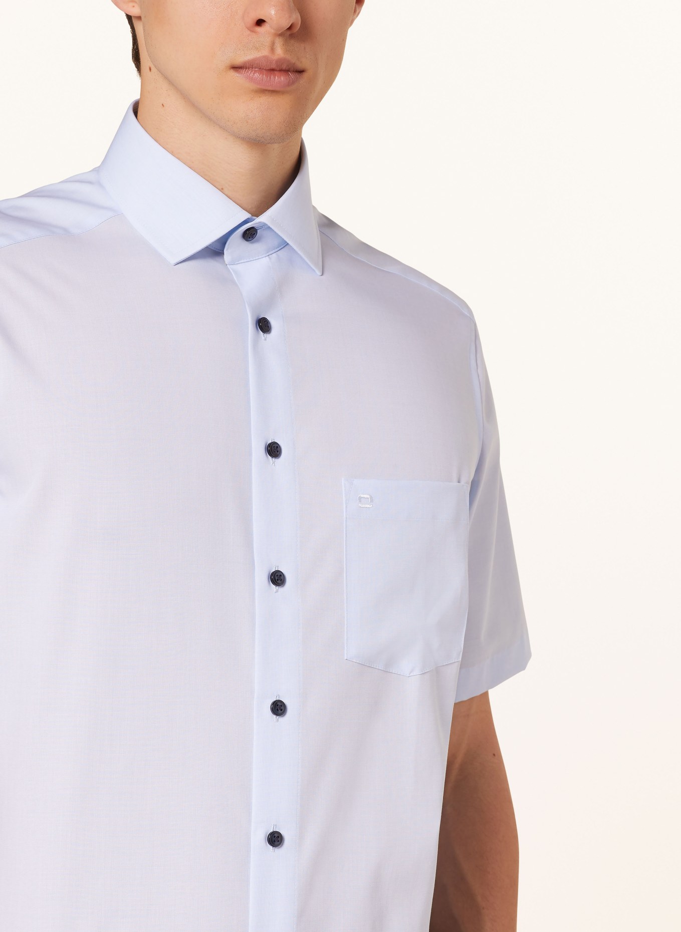 OLYMP Kurzarm-Hemd Luxor modern fit: HELLBLAU