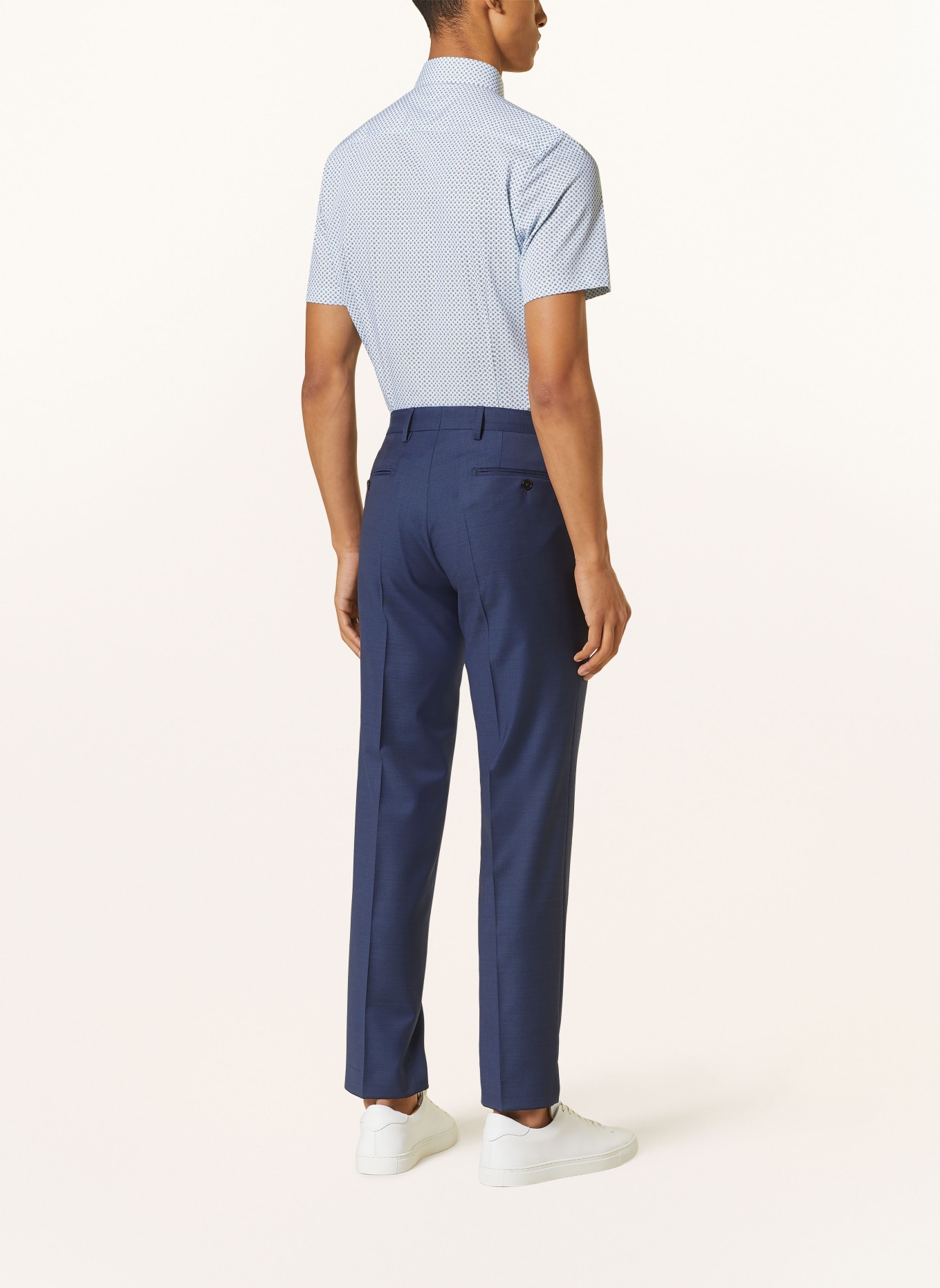 OLYMP Kurzarm-Hemd Level Five body fit: MINT / WEISS / DUNKELBLAU