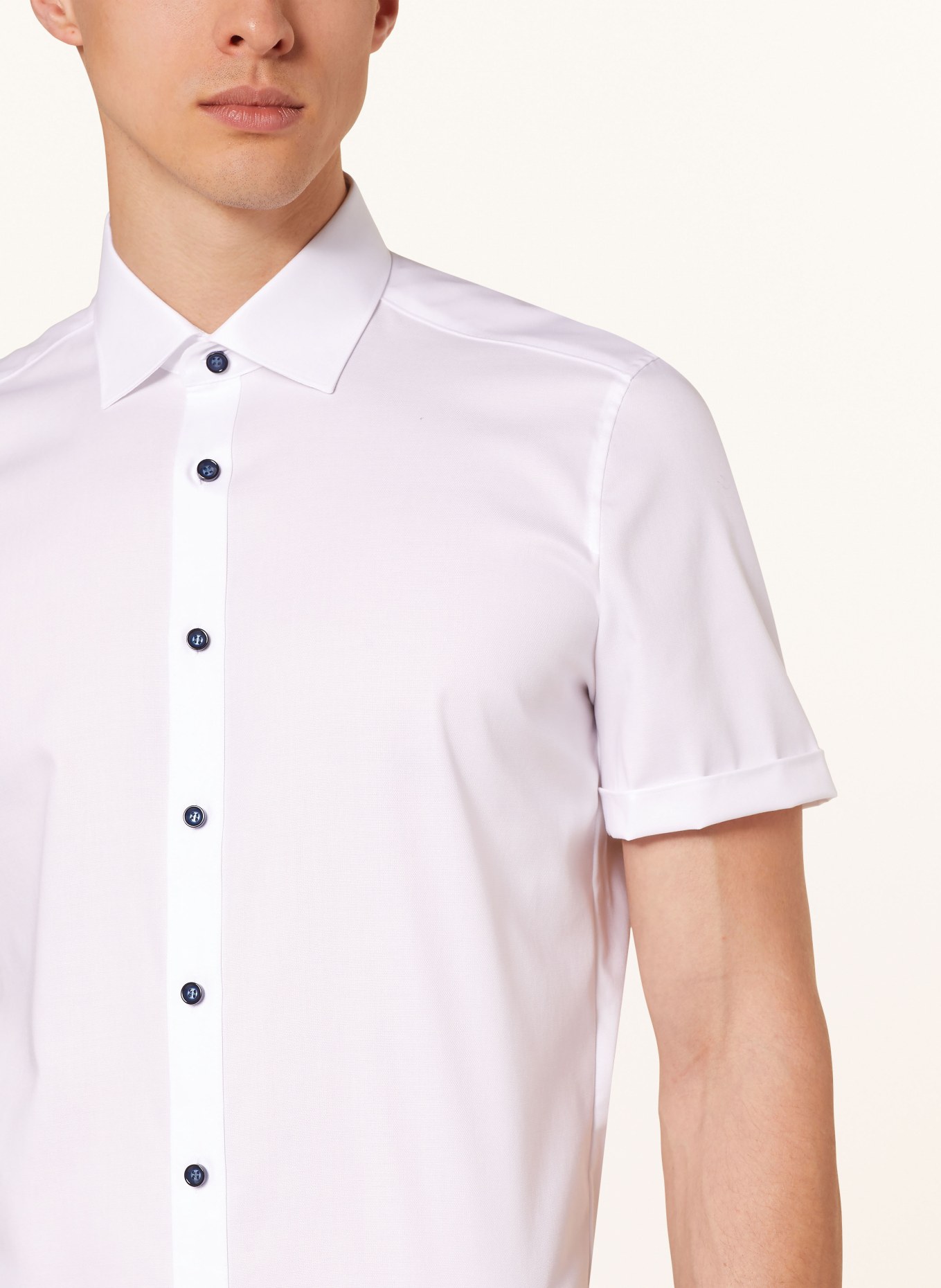 OLYMP Košile s krátkým rukávem Level Five Body Fit, Barva: BÍLÁ (Obrázek 4)