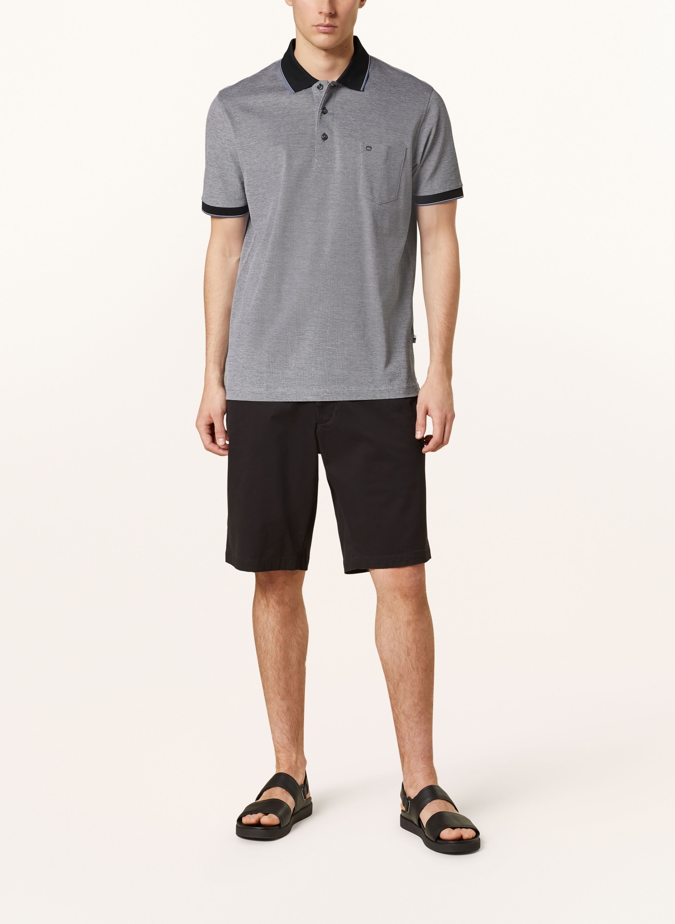 OLYMP Piqué-Poloshirt Casual Fit, Farbe: GRAU (Bild 2)