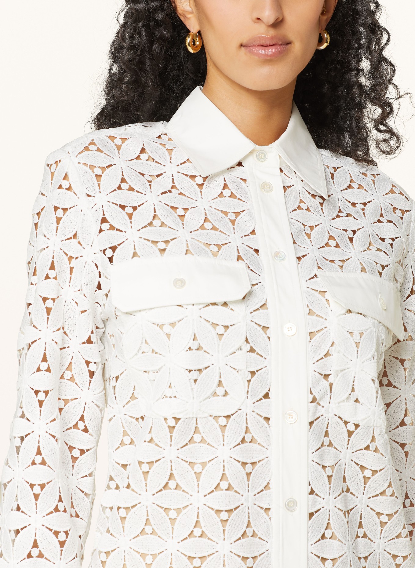 WEEKEND MaxMara Shirt blouse AFONA in lace, Color: ECRU (Image 4)