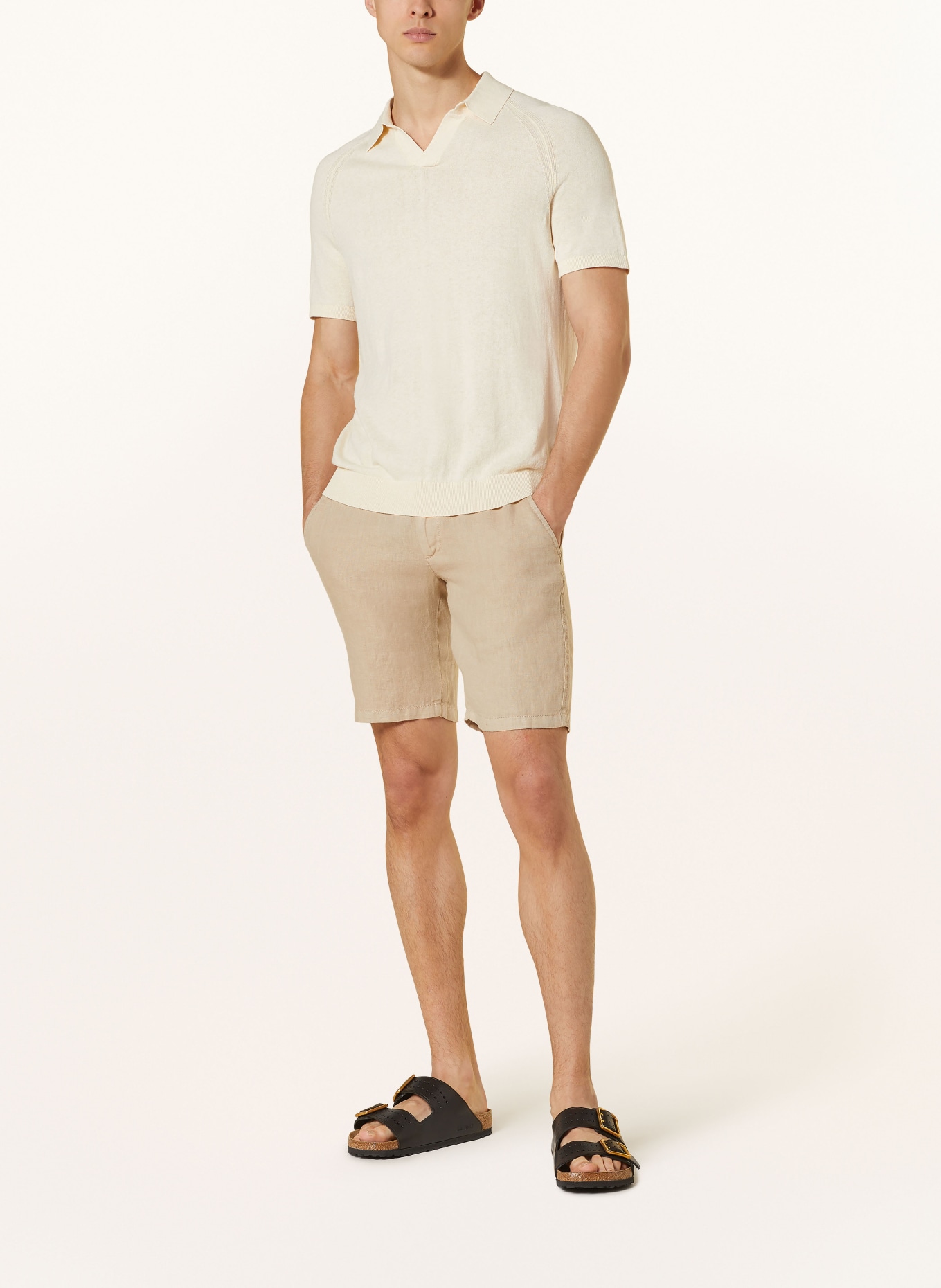 BRAX Linen shorts BALU modern fit, Color: BEIGE (Image 2)